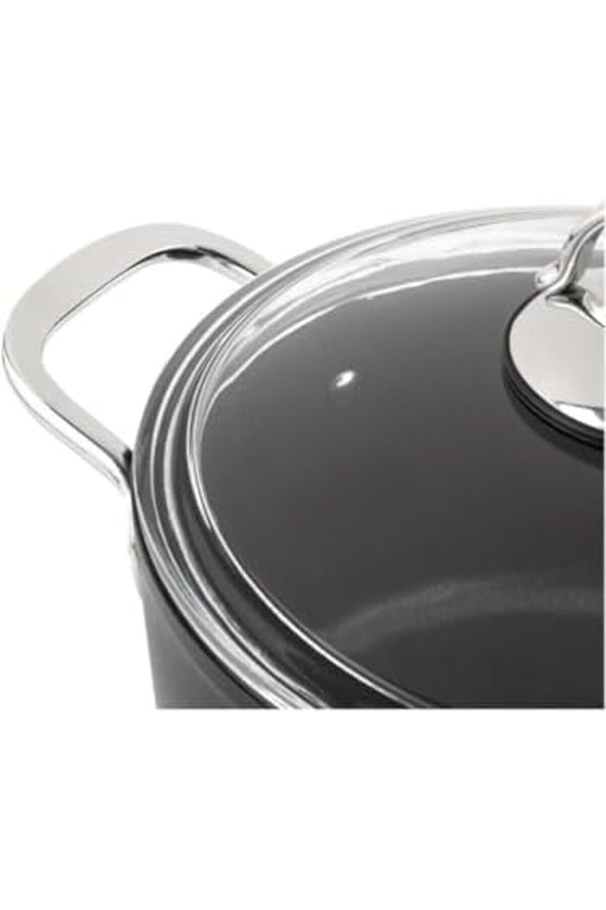 Modashi̇ne Ti̇tani̇um Si̇yah 26 Cm Karnıyarık Tencere Modascope 1014773