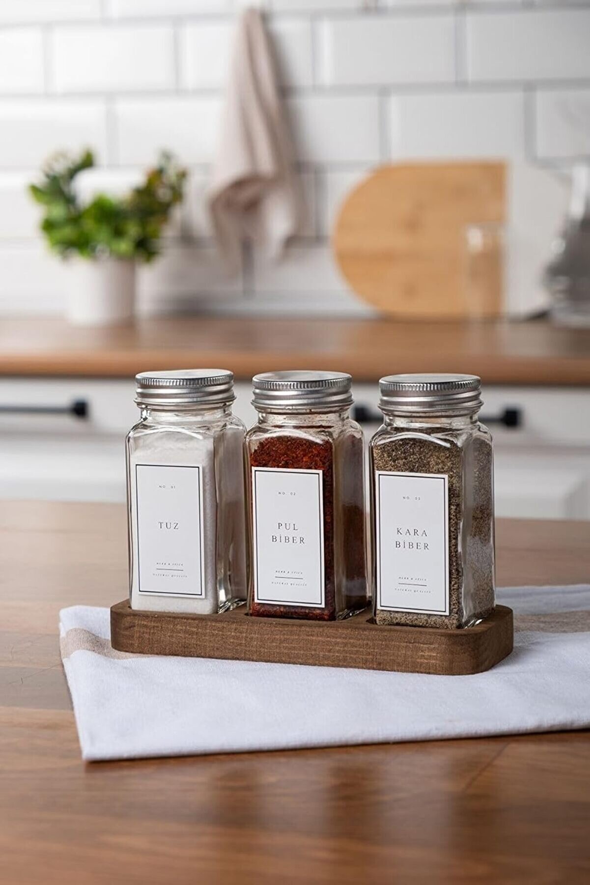 STOREMAX Gümüş Seti Ahşap 1014773