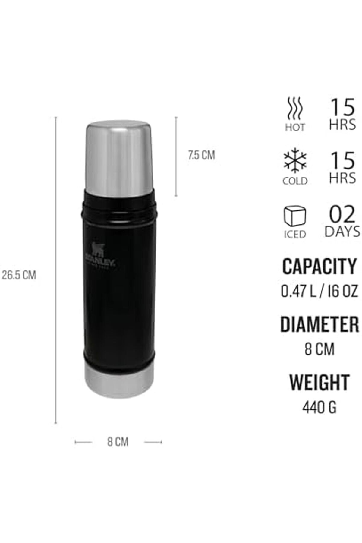 Klasi̇k Vakumlu Termos, 0.47 Lt 1014773