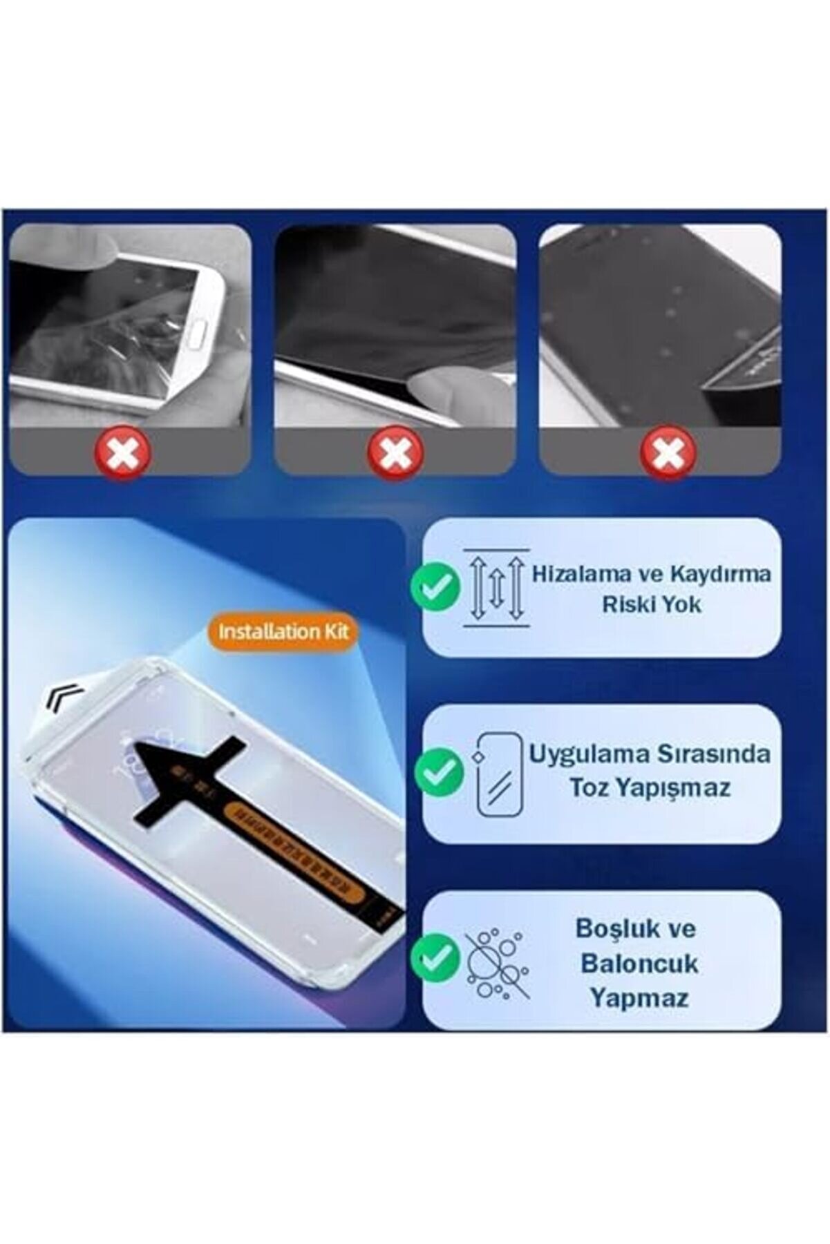 Eli̇zzashop Galaxy S24/S24 Ultra /S25/S25 Ultra İle Uyumlu Aparatlı Hayalet Ekran Koruyucu Yanlardan