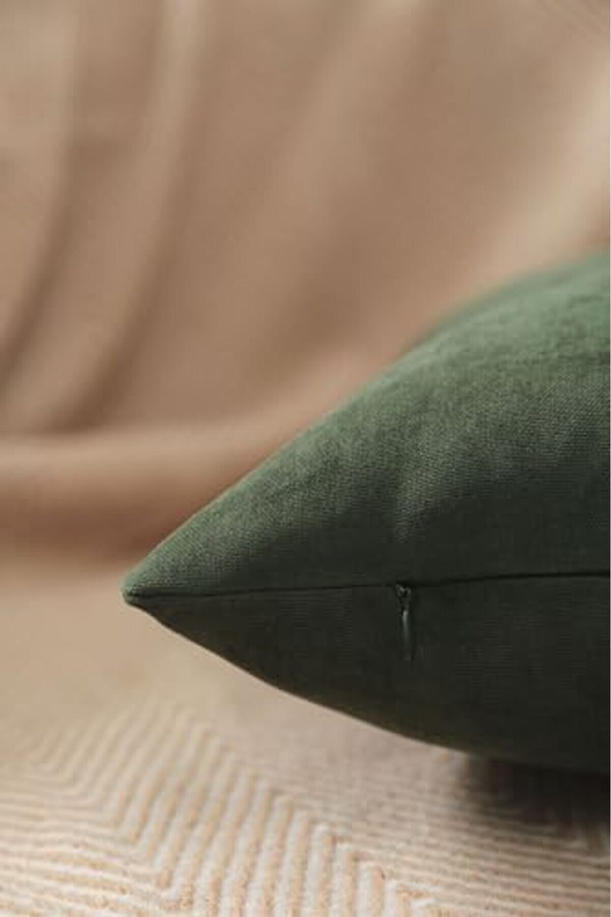 Yeşi̇l Sade Panorama Kırlent Kılıfı &Ccedil;ok Farklı Renk Se&ccedil;eneği̇yle, 30 X 50 1014773