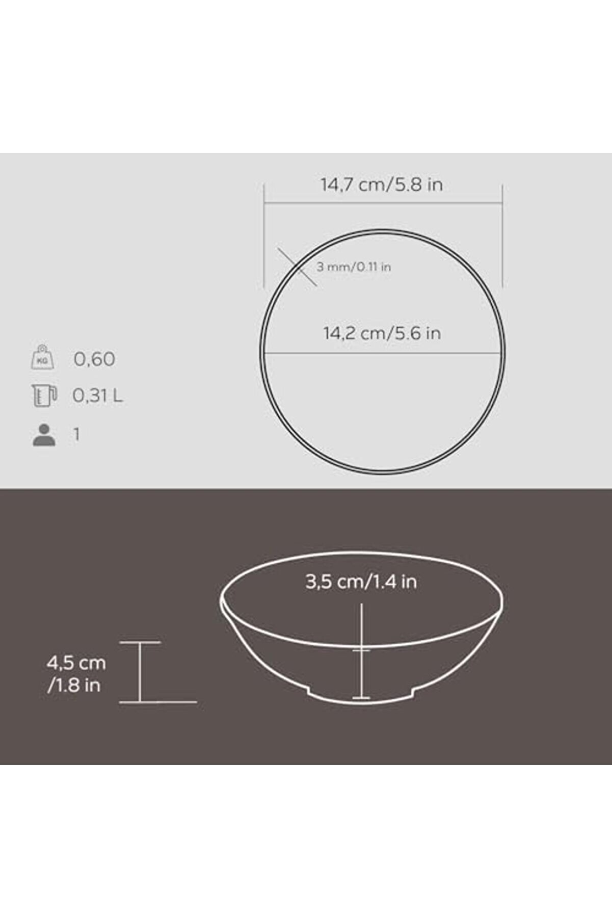 Modashi̇ne Döküm Yuvarlak Kase, Çap 14 Modascope 1014773
