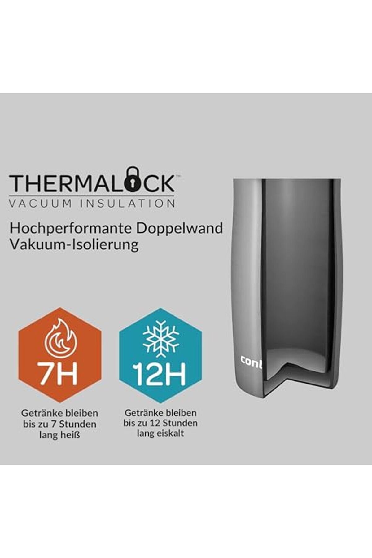 Huron Termos 470 Ml Gri̇ 1014773