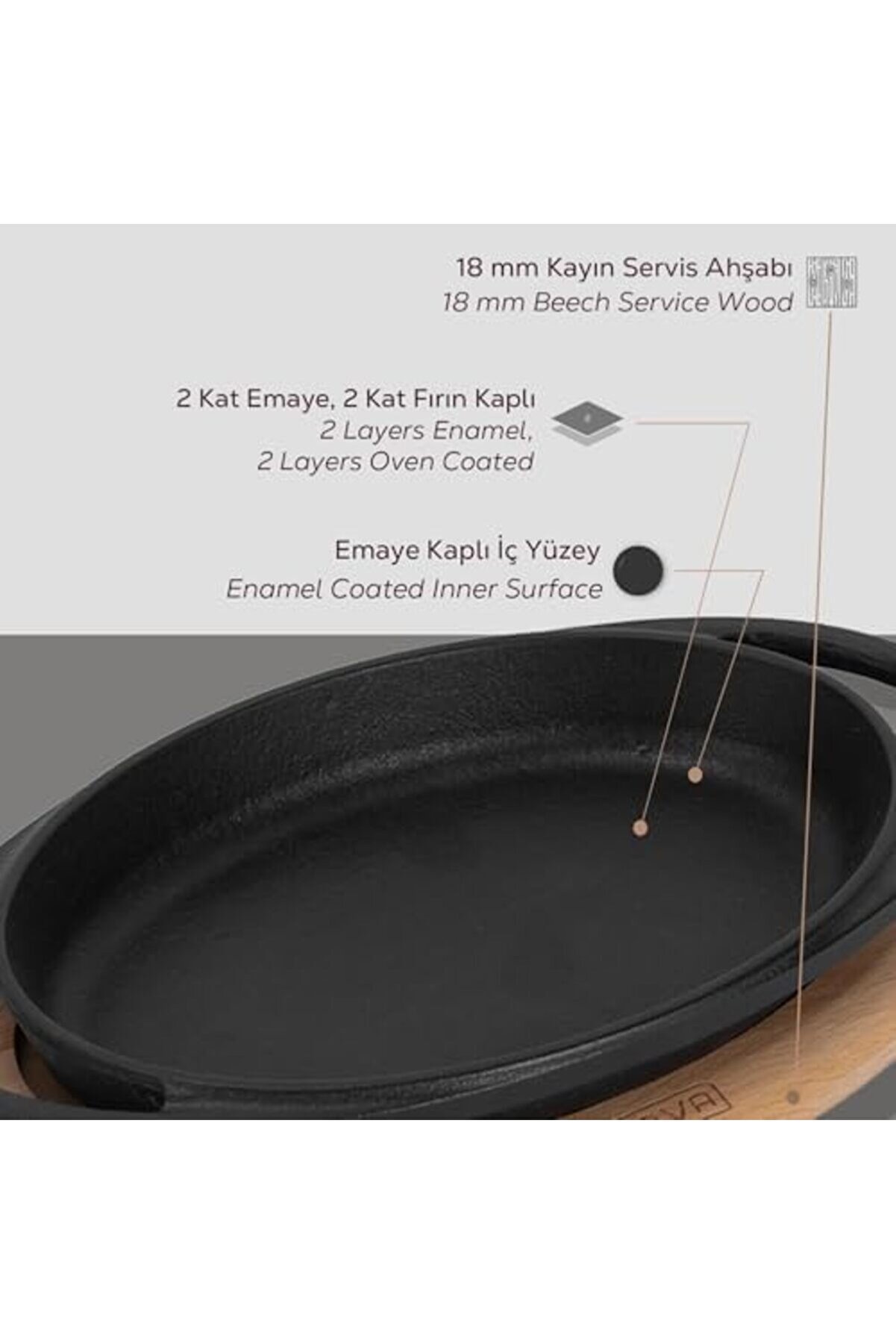 Shopverse Pi̇şi̇rme Kabı Lv Eco O Tv 1510 K4 Oval Tabak Çanak Ve Tabak, Ahşap, Ölçüler 15 X 10 Cm, Dök