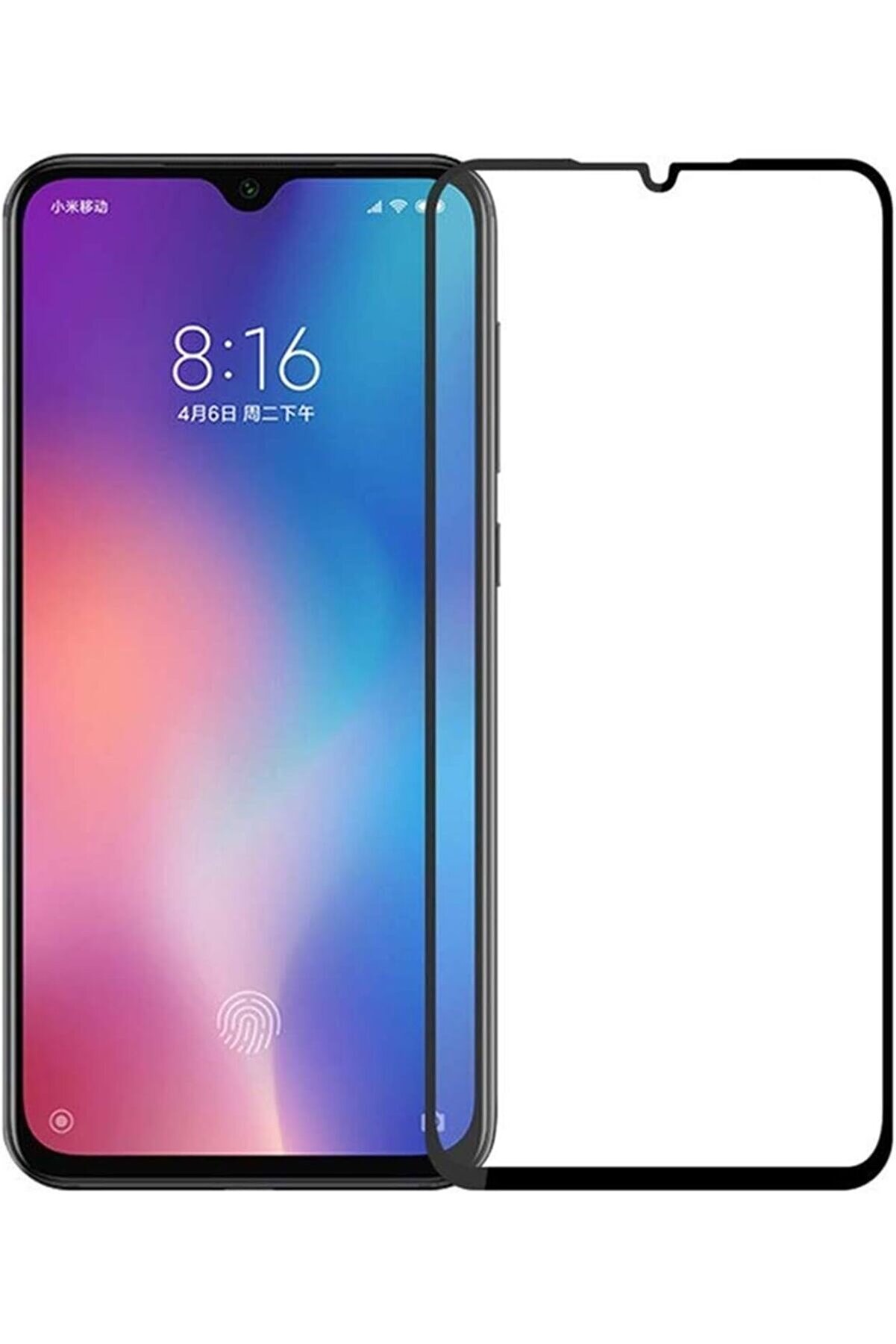 STOREMAX Mi 9 SE Tam Kaplayan Temperli Cam Ekran Siyah 1014773