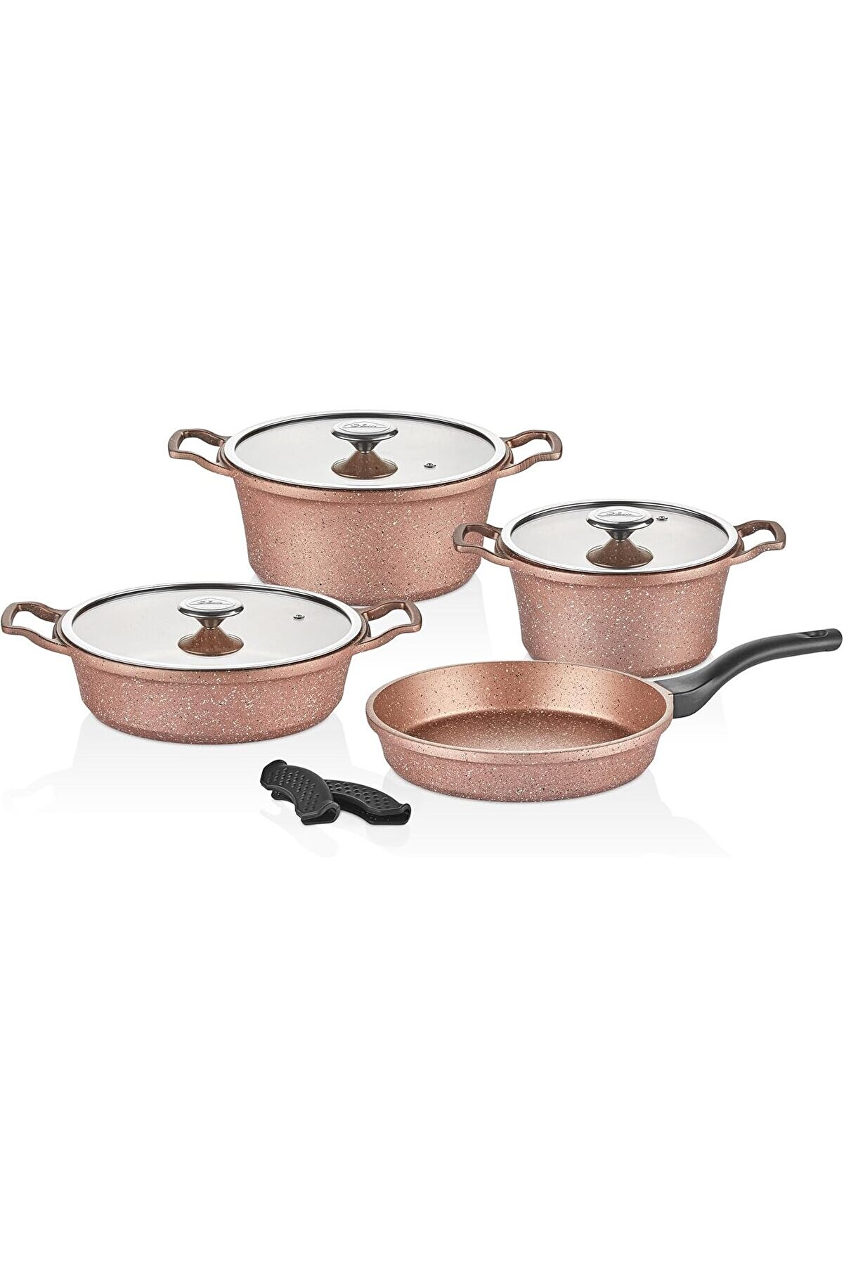 STOREMAX modashine ORJİN 7 PR&Ccedil; ROSE SET (TENCERE20+24/K.YARIK26/TAVA26) modascope 1014773