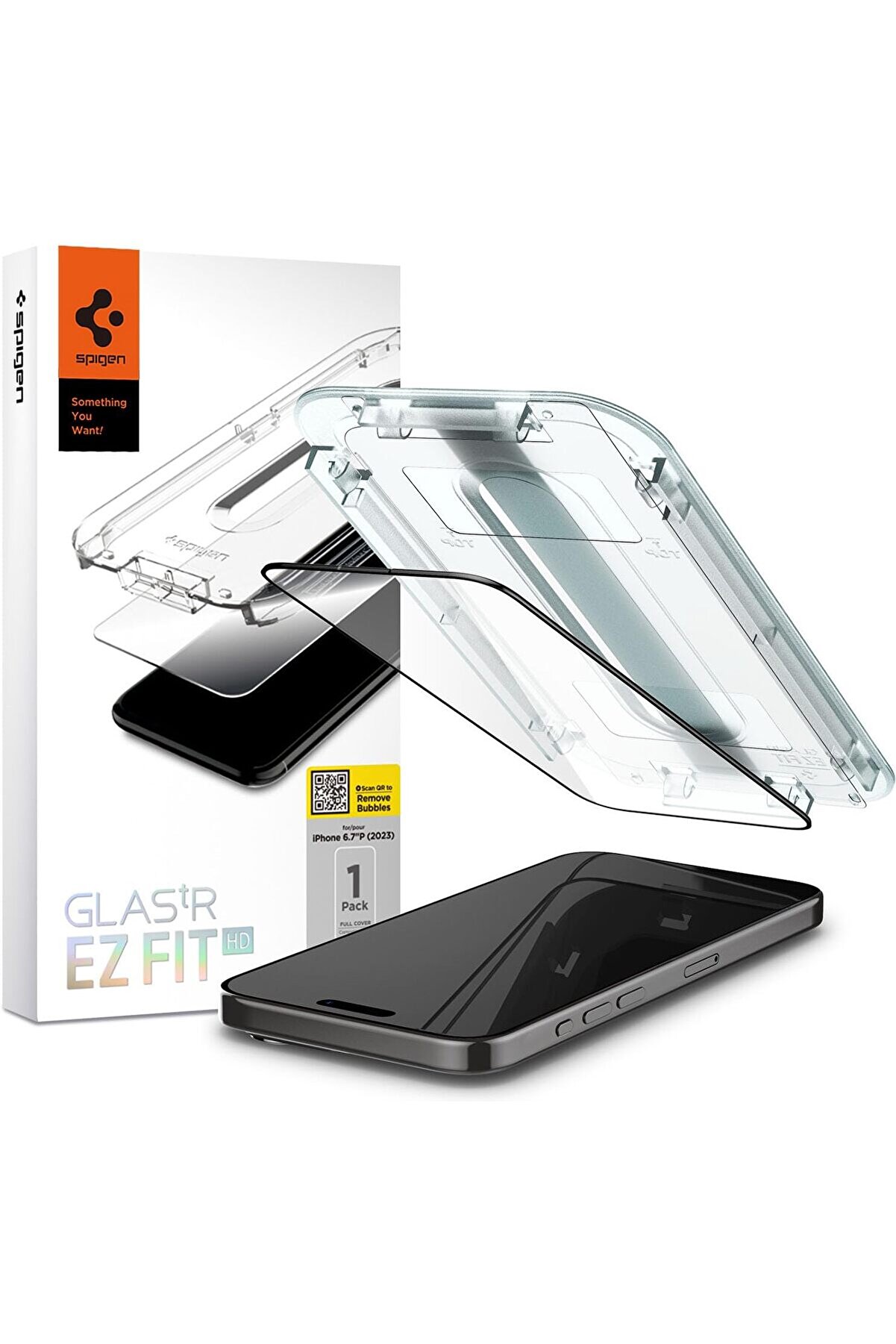 STOREMAX 15 Pro Max Cam Ekran Kurulum Tam Kaplayan Glas.tR EZ Fit Full Cover - AGL06879 1014773