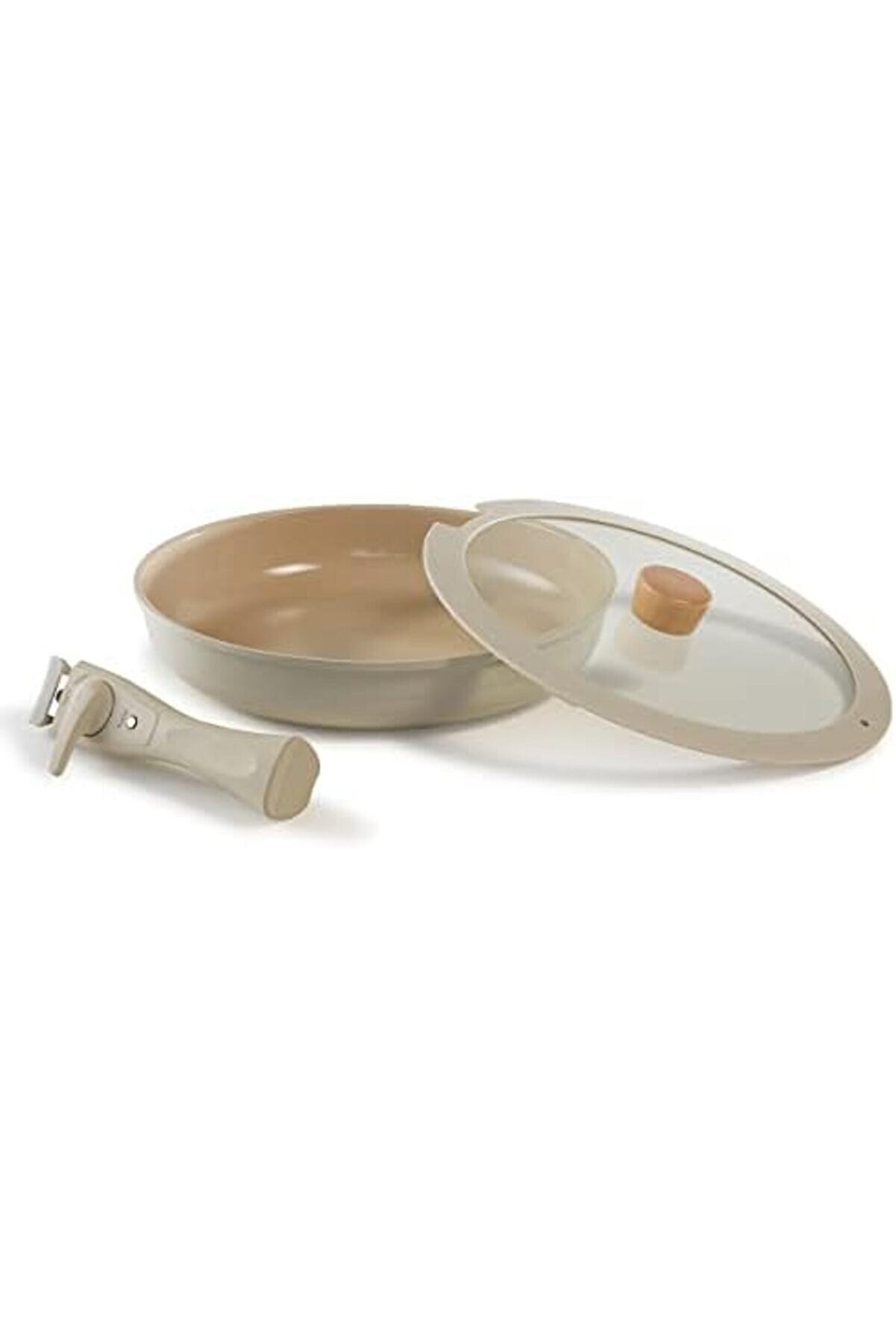 Modashi̇ne Mi̇das Bej 9 Parça Ayrılabi̇len Saplı İç İçe Geçebi̇len Tencere Tava Seti̇ Modascope 1014773