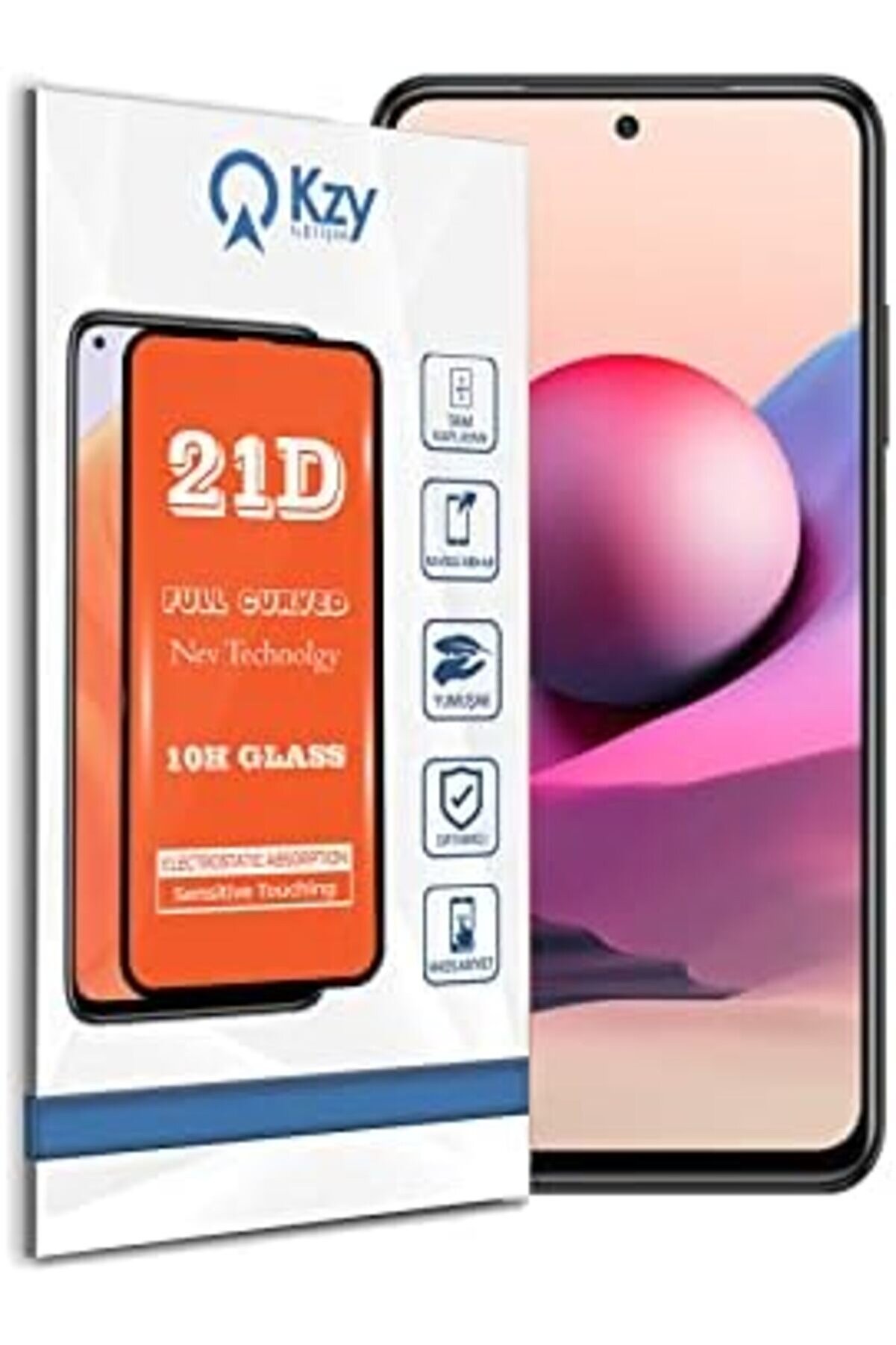 İleti̇şi̇m 10S İle Uyumlu Tam Kaplayan 21D Temperli̇ Ekran Cam 1014773