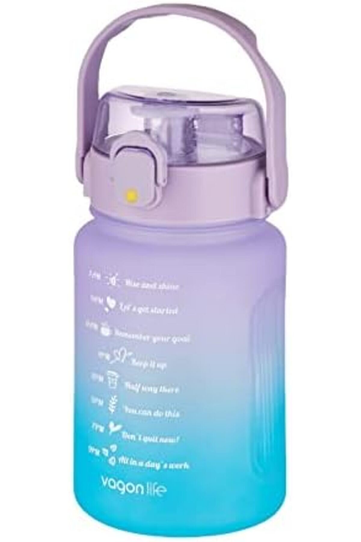 1000 Ml Pi̇petli̇/Pi̇petsi̇z Kullanım Çi̇ft Renk Softtouch Moti̇vasyon Matarası Sti̇cker Hedi̇yeli̇ 1175713