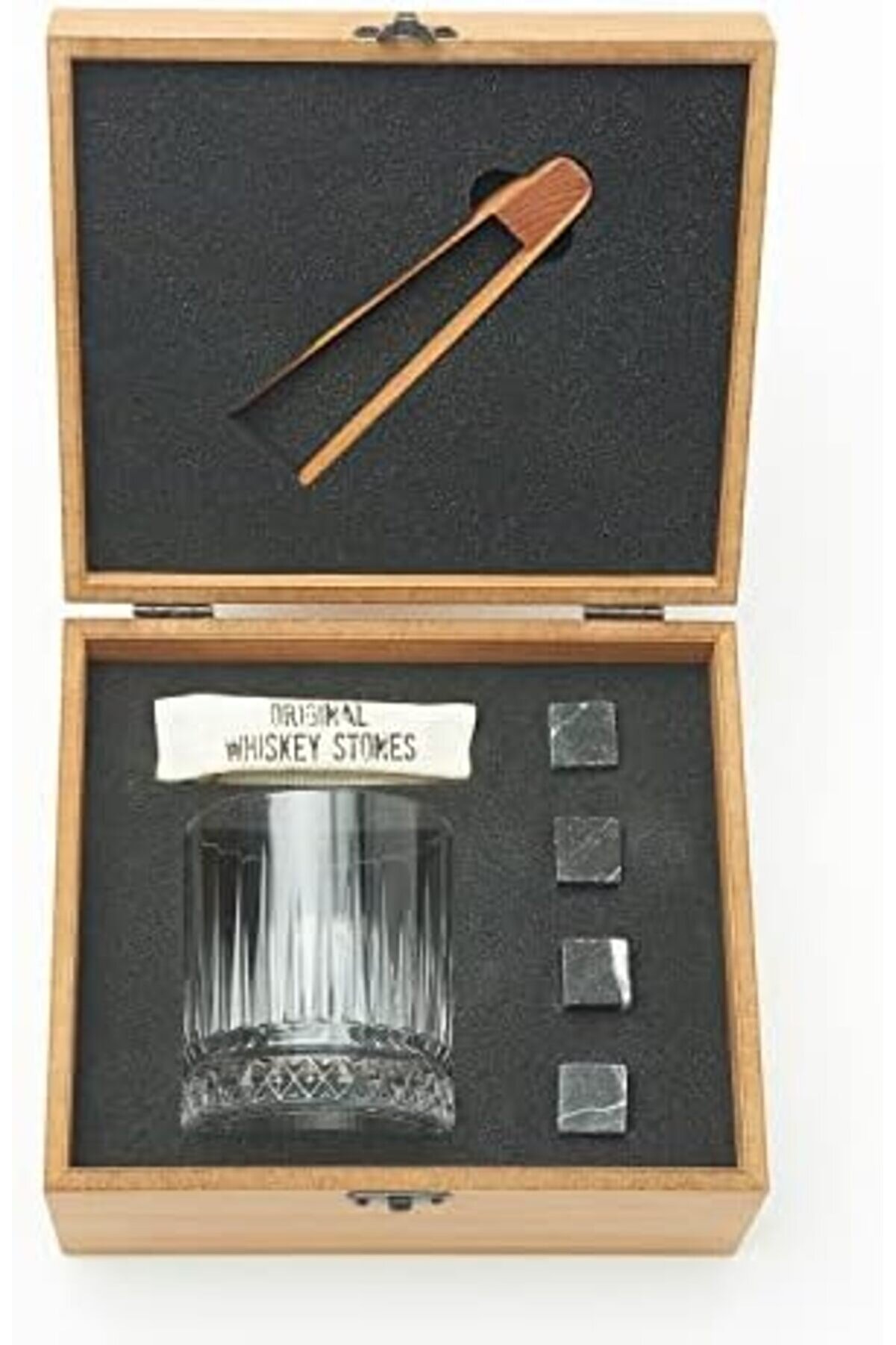 Svngsphereshop Babaya Hedi̇ye Ahşap Kutulu Tekli̇ Glasgow Vi̇ski̇ Kadeh Seti̇ + 4 Soğutucu Taş Seti̇ Svngs