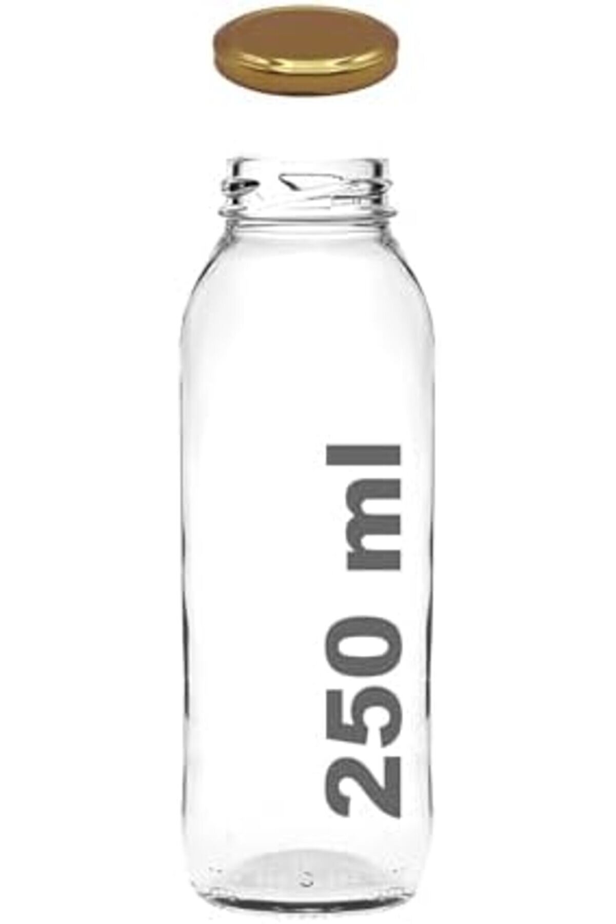 Pltnstoreshop 250 Ml Metal Kapaklı Meyve Suyu, Meşrubat, Li̇monata Şi̇şesi̇ 250 Cc Cam Şi̇şe 6 Adet (Alt