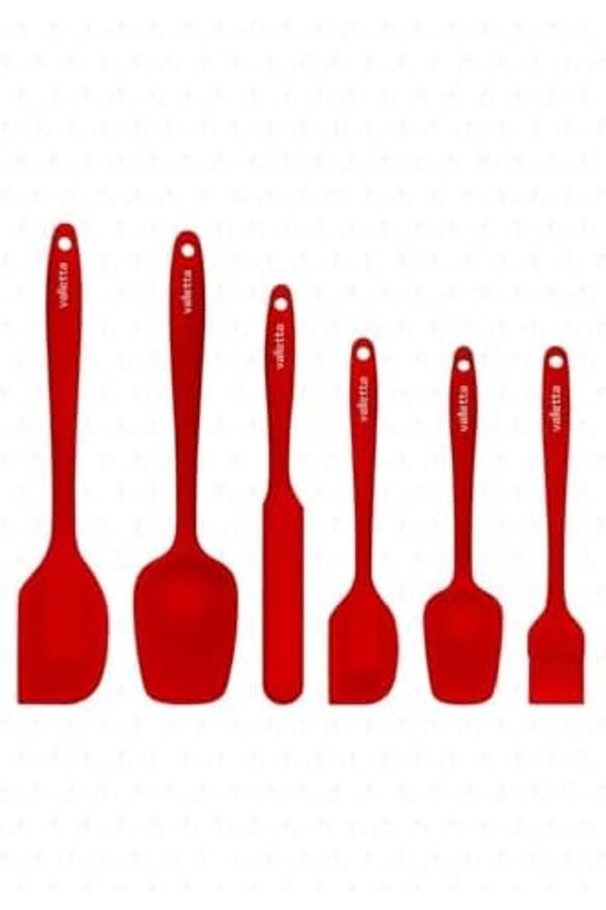 Modashi̇ne Drongo Dayanıklı Yanmaz Yapışmaz Si̇li̇kon Spatula Seti̇ 6 Parça Kırmızı Modascope 1014773