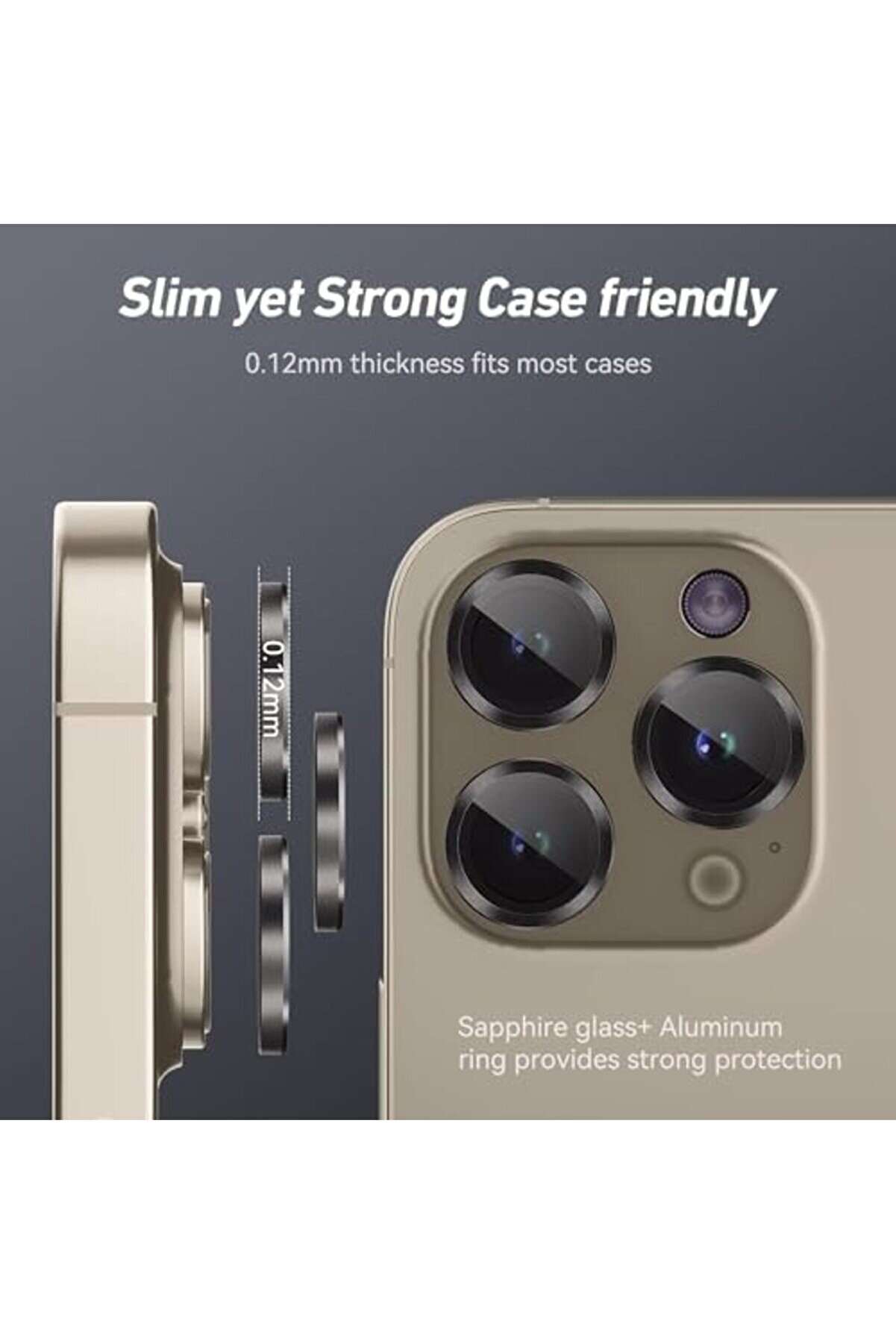 15 Pro Max 15 Pro İçi̇n Kamera Lens Kamera Ultra Yüksek Kali̇teli̇ Cam Lens Mercek ( Ti̇tanyum) 1088605