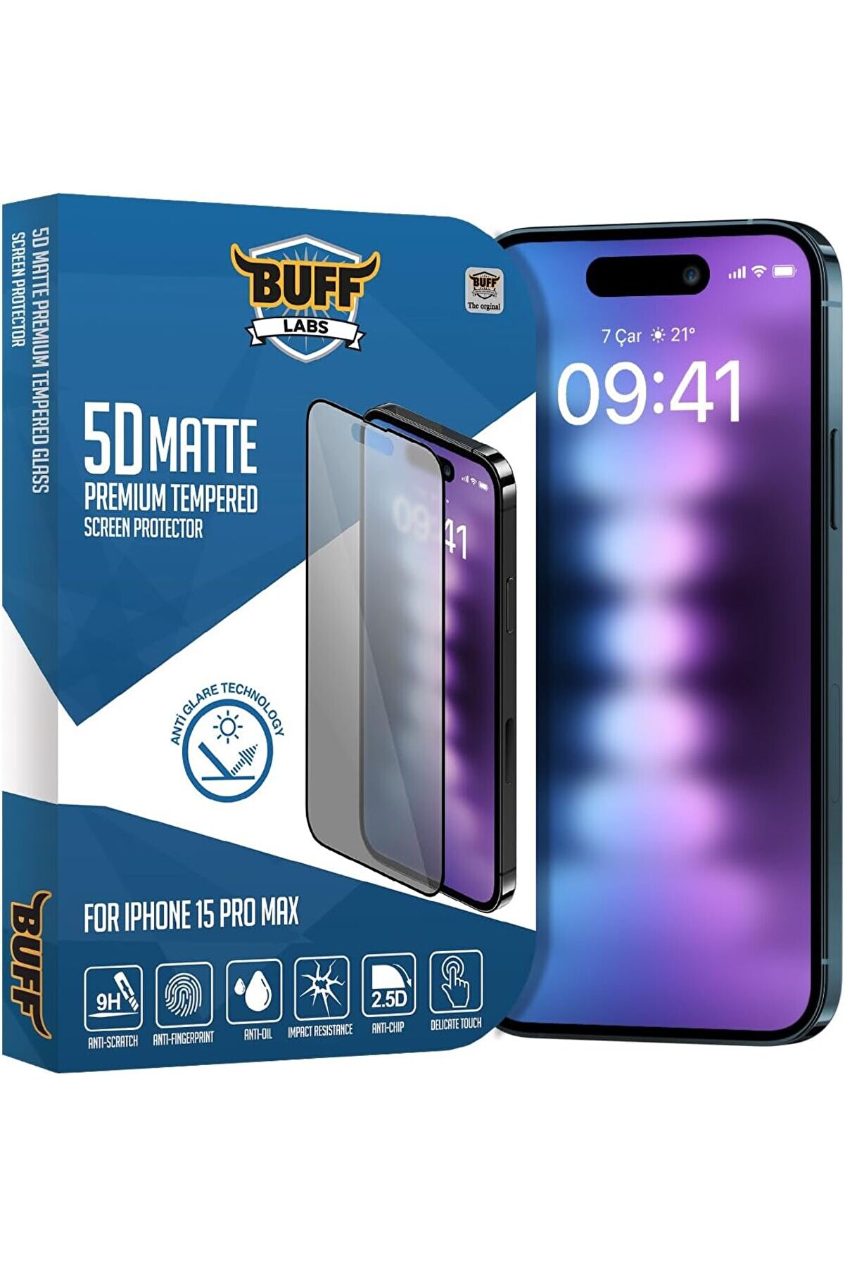 STOREMAX LABS 15 Pro Max ile Uyumlu 5D Mat Ekran, BF2306 1014773