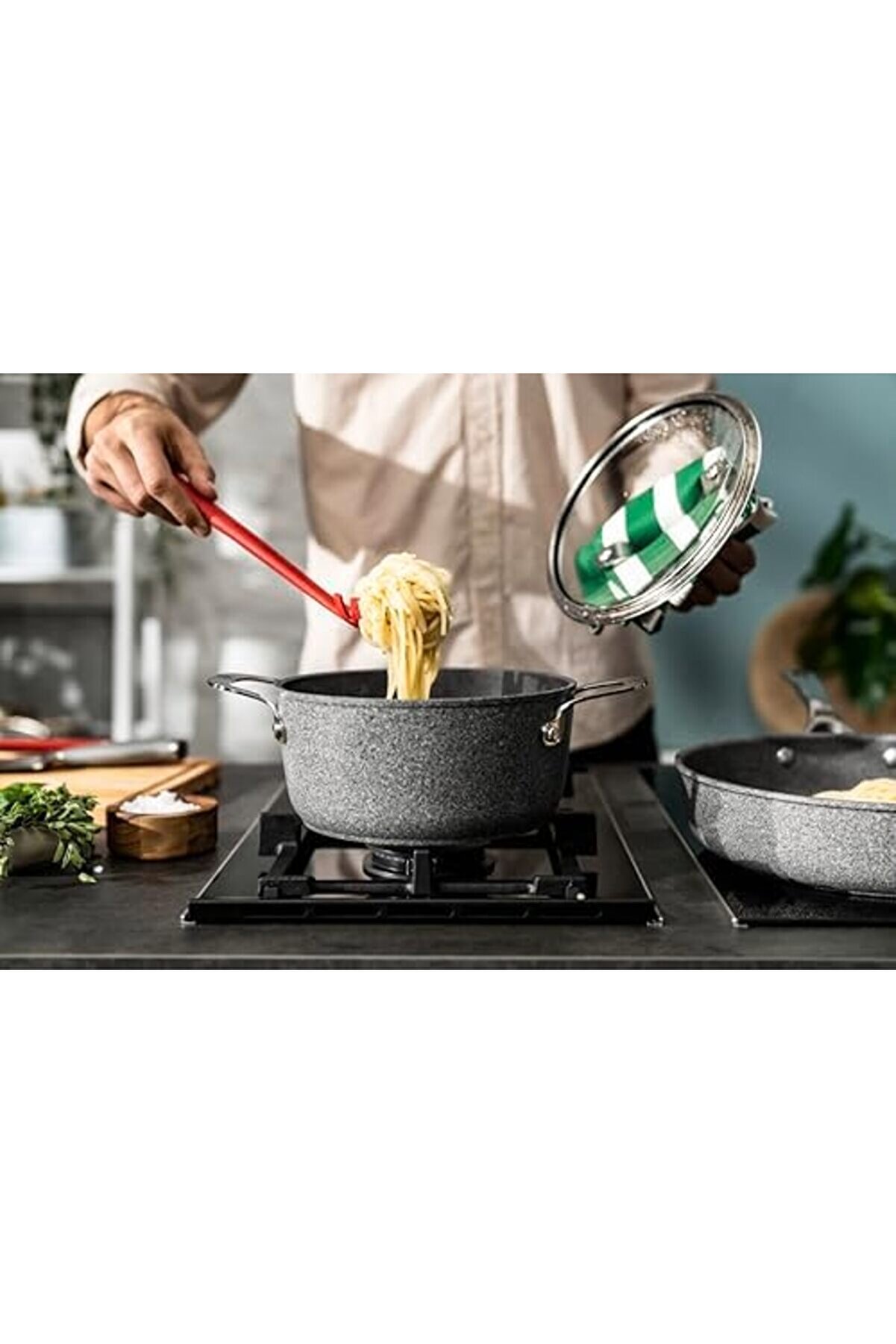 Modashi̇ne 750028290 Cam Kapaklı Tencere Modascope 1014773