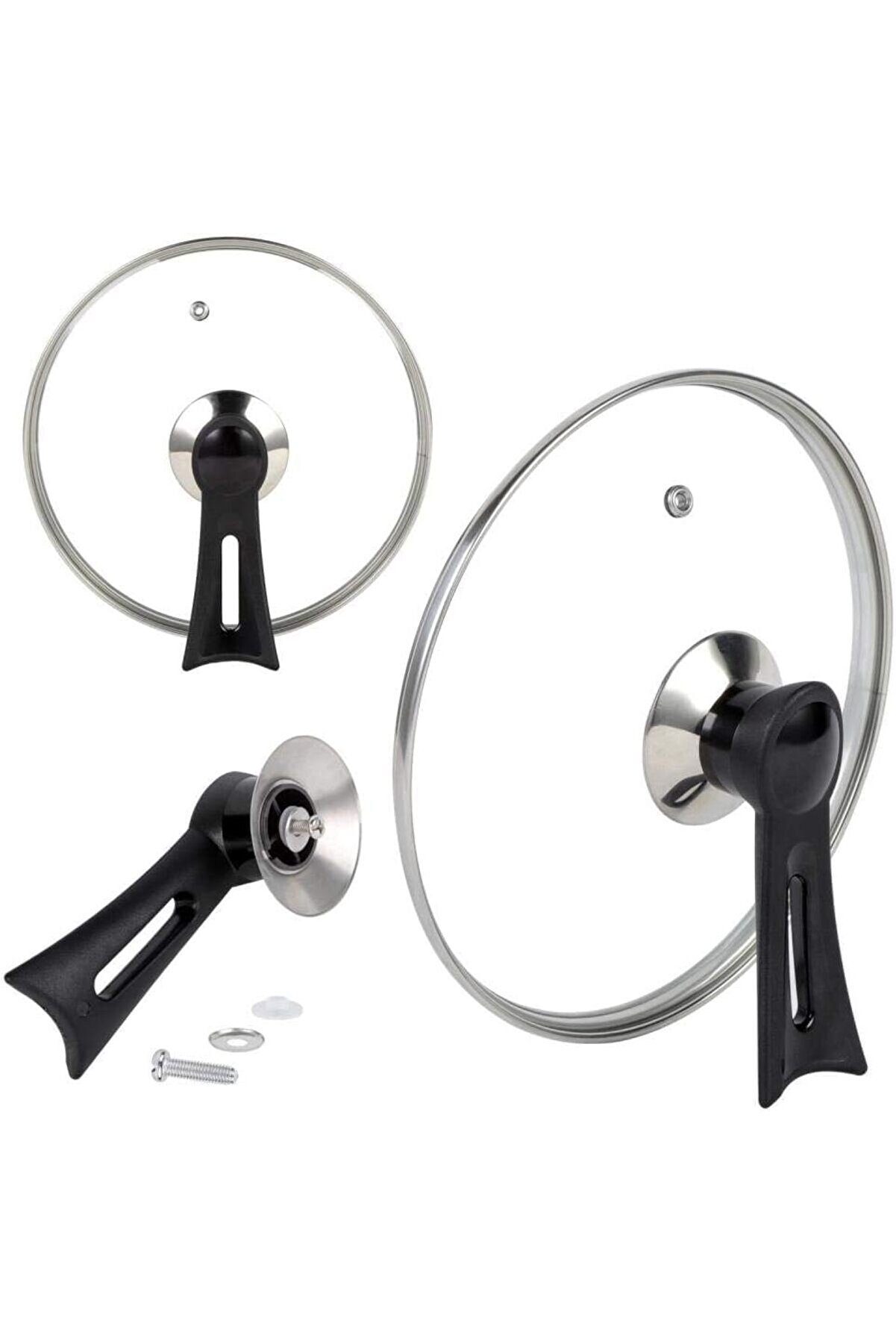 Di̇key Tencere Kapağı Kolu – Isıya Dayanıklı, Ergonomi̇k Tasarım, Tencere Kapakları İçi̇n Tutacak, Si̇ya