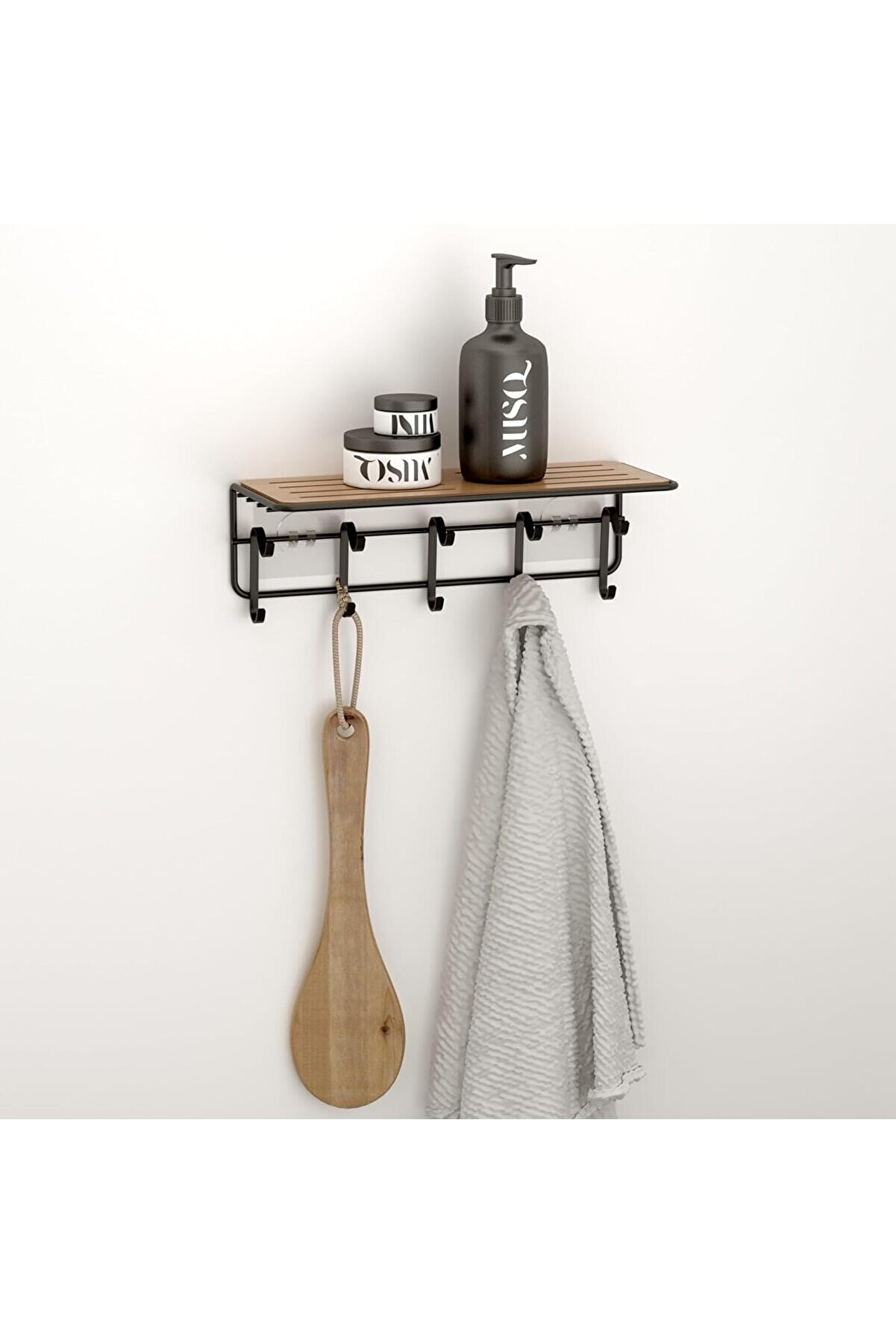 STOREMAX YAPIŞKANLI ASKILI RAF ST170 MAT SİYAH 1014773