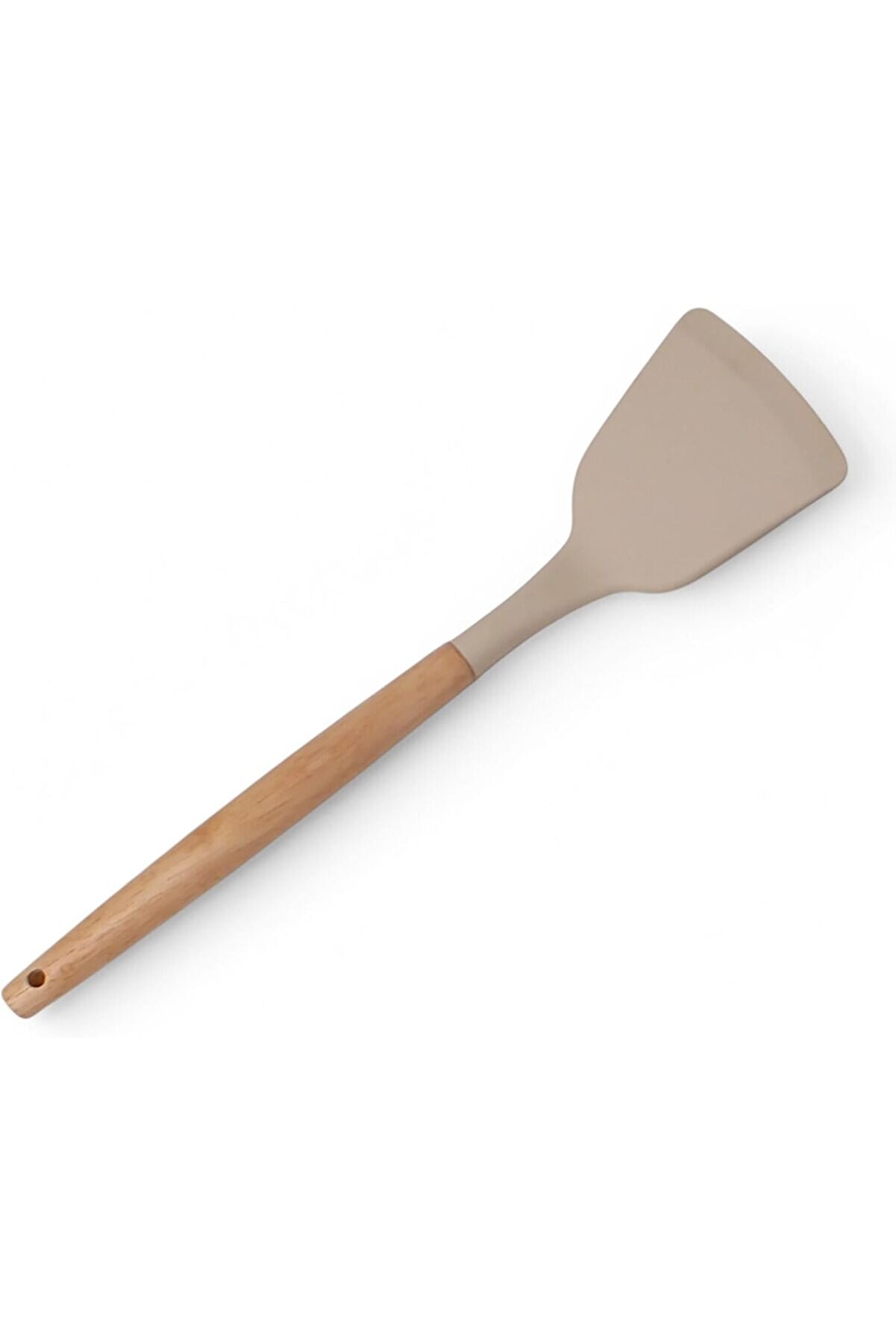 STOREMAX modashine Bambu Saplı Silikon Geniş Spatula, Bambu Uzun Silikon Geniş Spatula 27cm 3 Renk Seçenekli