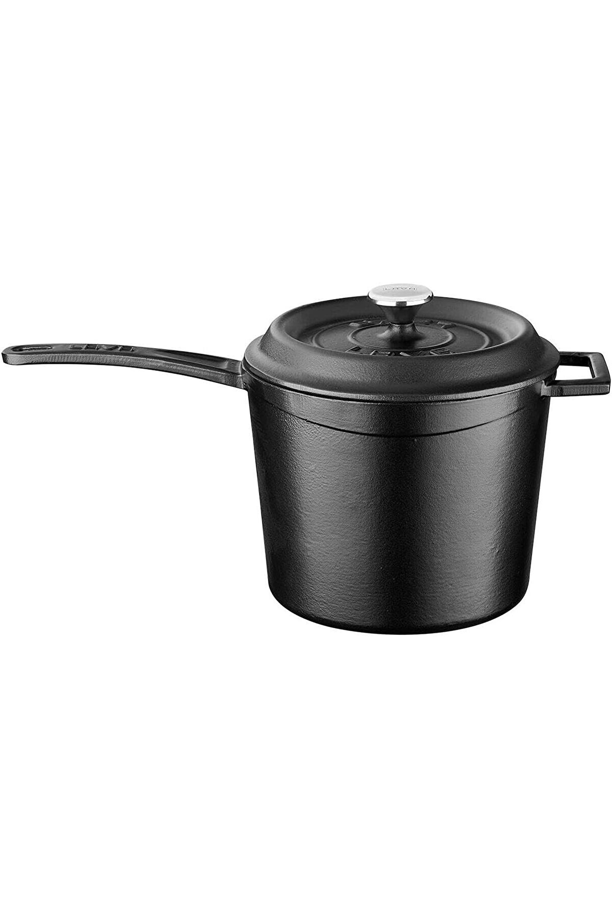 STOREMAX mrtshoppng Döküm Yuvarlak Sos Tenceresi. Döküm Demir Yekpare Saplı Trendy Serisi Çap(Ø18 cm. Siyah m