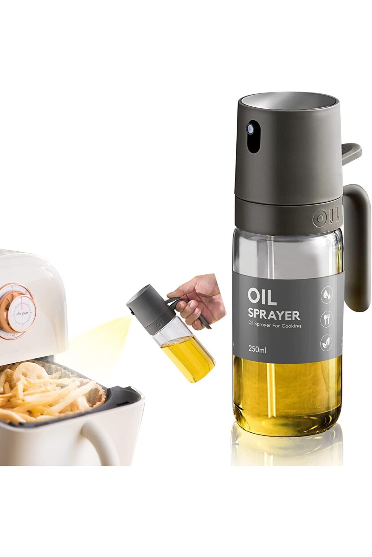 STOREMAX pltnstoreshop Yemek pişirmek için 8.5oz Yağ Püskürtme Şişesi, Zeytinyağı Püskürtücü Bay, 250ml Cam Z
