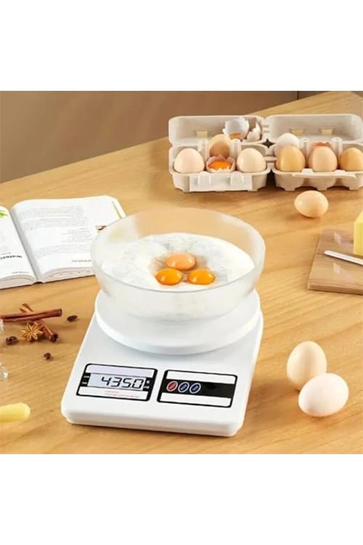 Modashi̇ne Elektroni̇k Mutfak Tartısı – 10 Kg Kapasi̇te, 1 Gr, Dara Fonksi̇yonu, Lcd Ekran, A++ Enerji̇ S