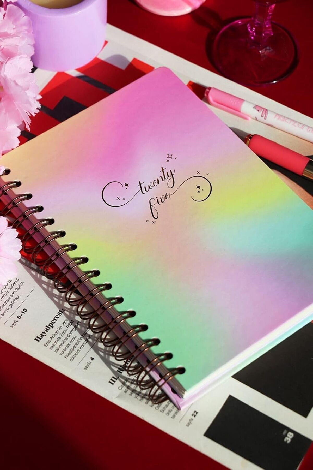 STOREMAX modashine Journals Spiralli Sert Kapak 2025 Günlük Ajanda A5 modascope 1014773