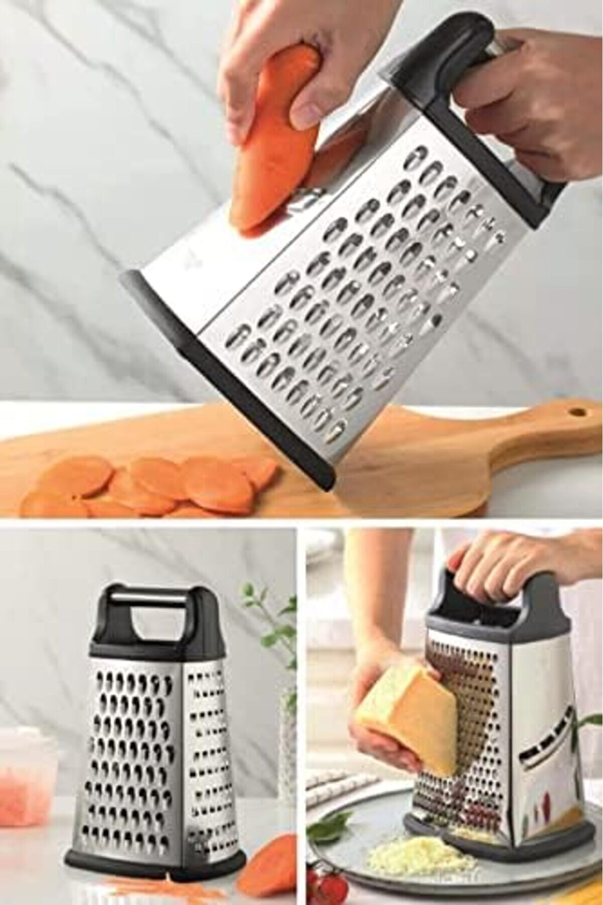 Modashi̇ne Group - Çeli̇k Mutfak Rendesi̇ - Geni̇ş Yüzey - Kalın Rende - Doğrayıcı Modascope 1014773