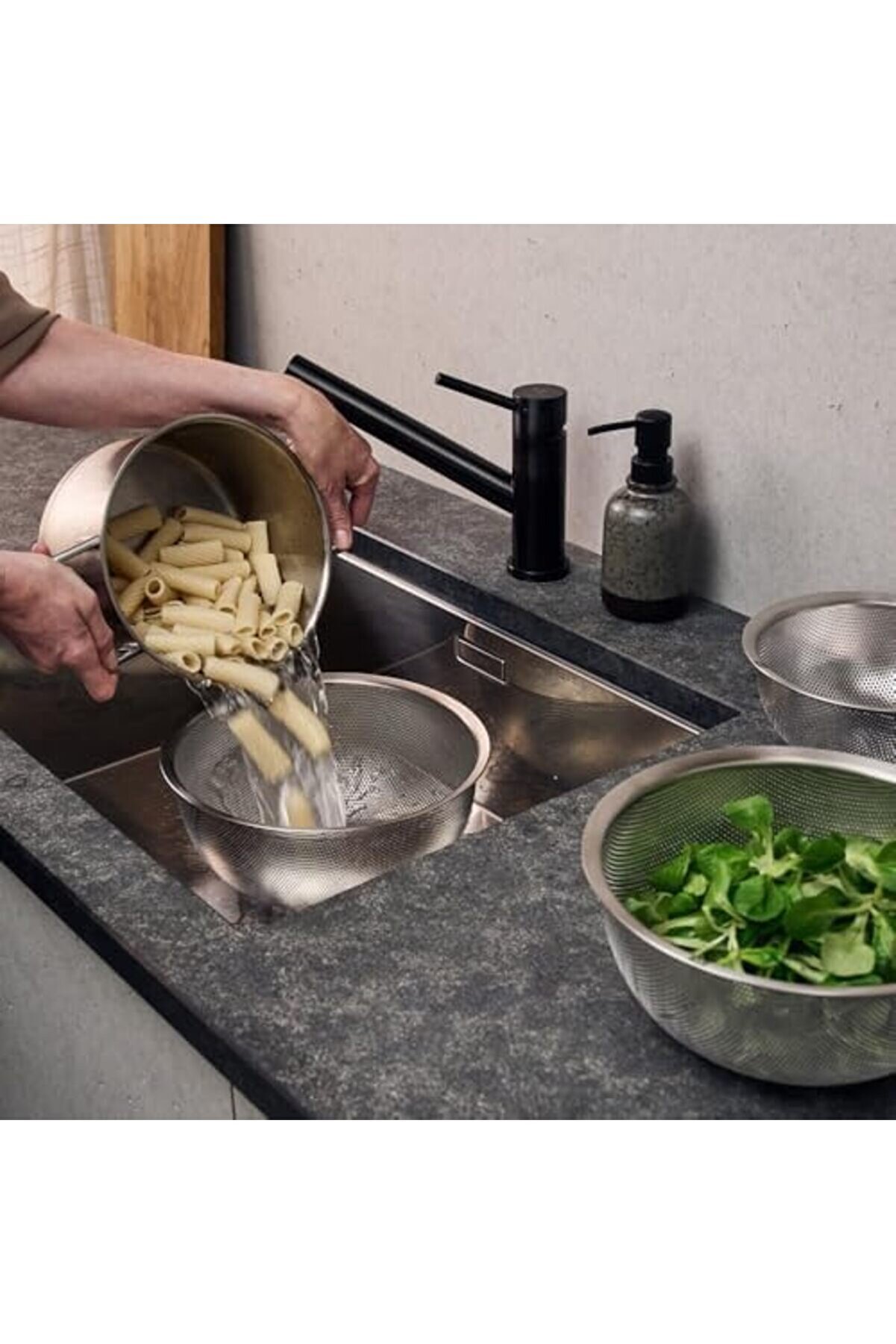 Shopverse Prep Süzgeç Seti̇ | 18/10 Paslanmaz Çeli̇k | 3-Parça Trendfli̇ck 1014773