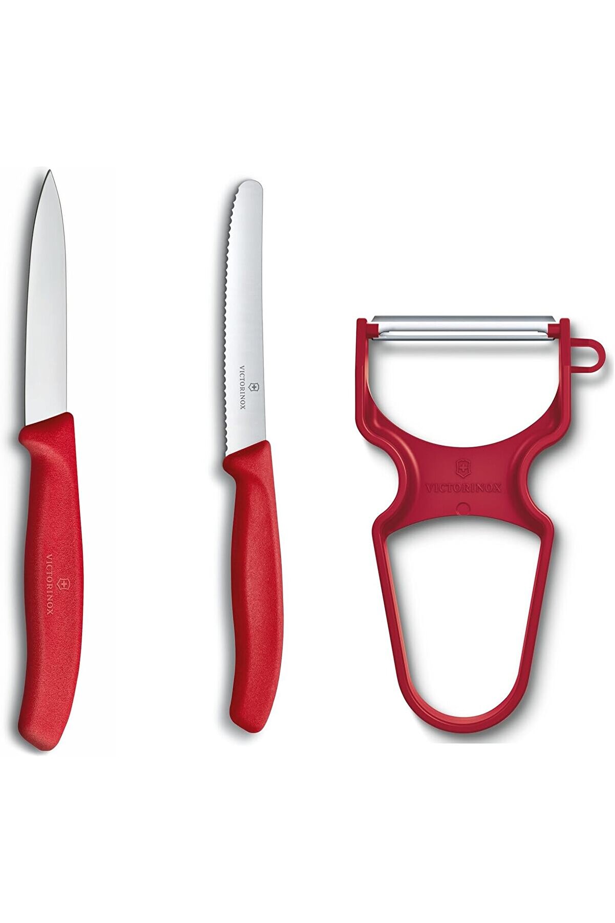 STOREMAX modashine Soyma Bıçağı Seti, 3 Parça Kırmızı modascope 1014773