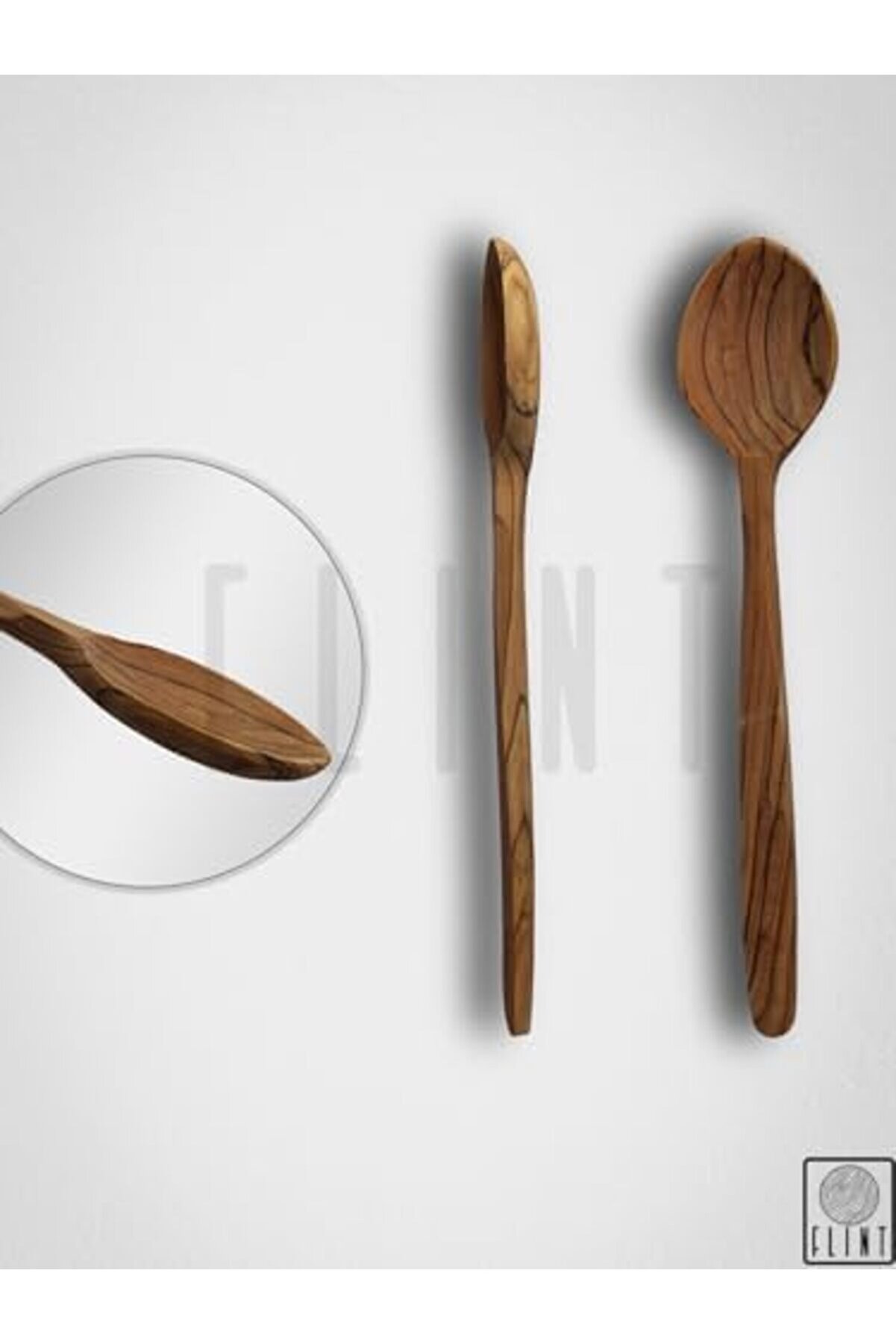 Modashi̇ne Ağacı El Yapımı Tahta Ahşap Kaşık Mutfak Yemek Kaşığı 25Cm Modascope 1014773