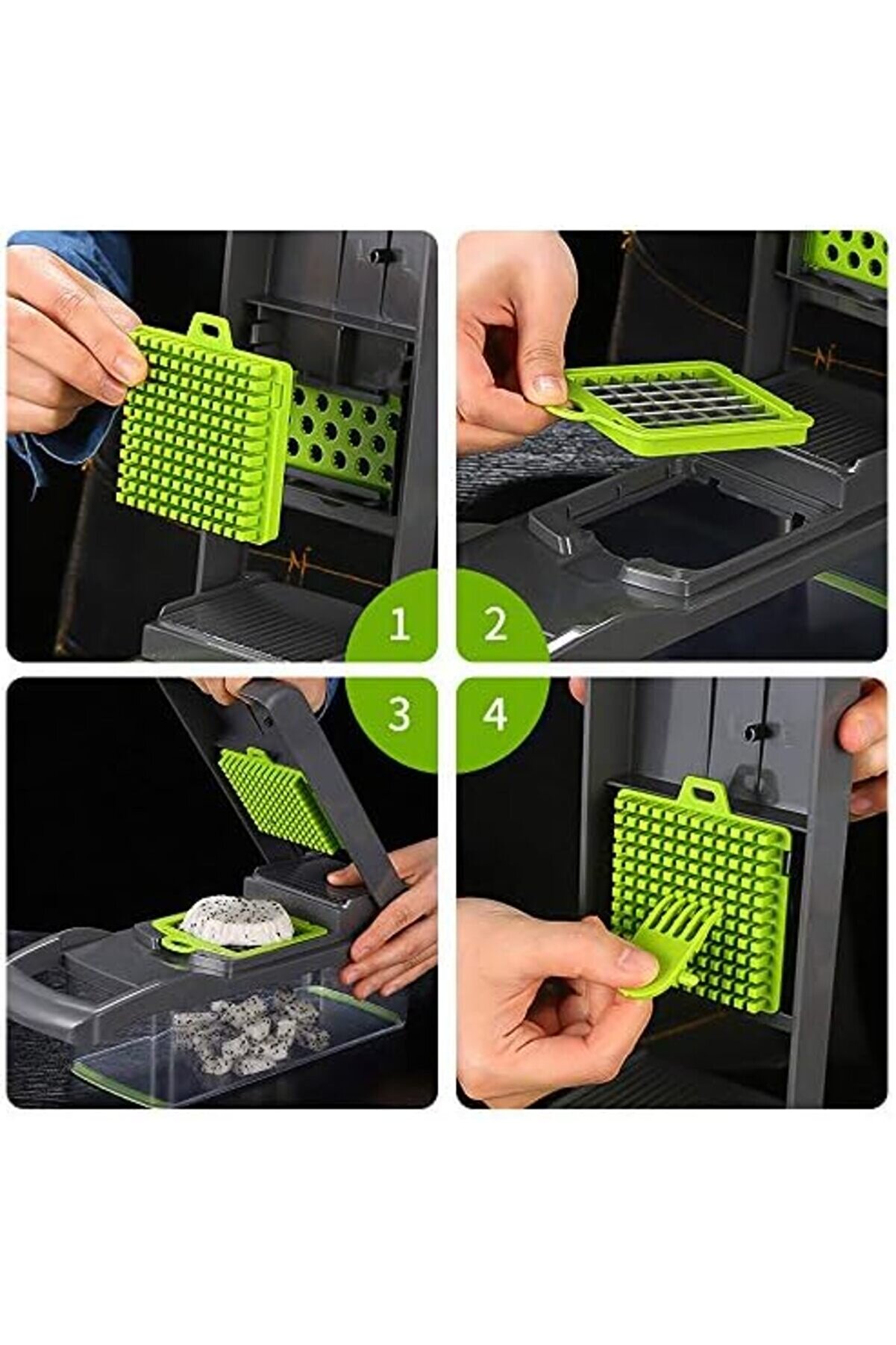 Mrtshoppng Sebze Kesi̇ci̇, 13 &Uuml; 1 Arada Profesyonel &Ccedil;ok Fonksi̇yonlu Sebze Di̇li̇mleyi̇ci̇ Mandoli̇n, K