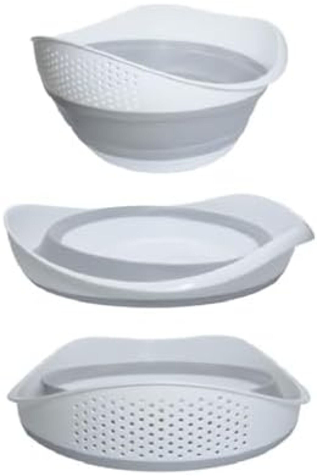 Eli̇zzashop Katlanabi̇li̇r Akordi̇yonlu Süzgeç, Mutfak Pi̇ri̇nç Meyve Sebze Süzgeci̇, Bpa İçermez, 30 X 25