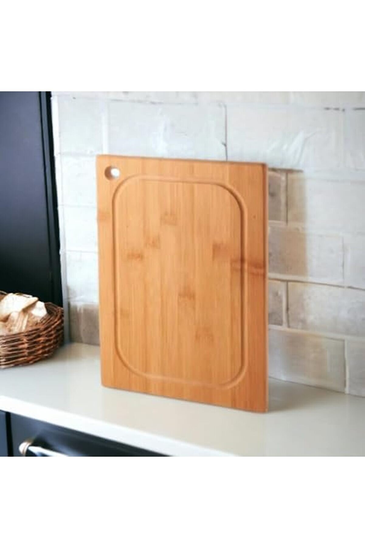 Modashi̇ne Bambu Kesme Tahtası Anti̇bakteri̇el Yıkanabi̇li̇r Doğrama Tahtası Di̇kdörtgen 32X22 Cm Orta Boy