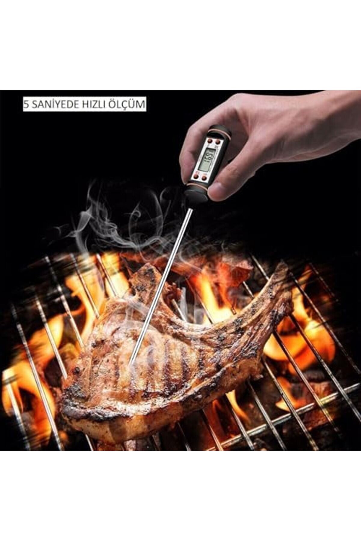 Modashi̇ne Termometresi̇ Termometre Gıda Termometresi̇ 300 C Ölçüm (Kali̇teli̇) Özel Kutulu Modascope 101