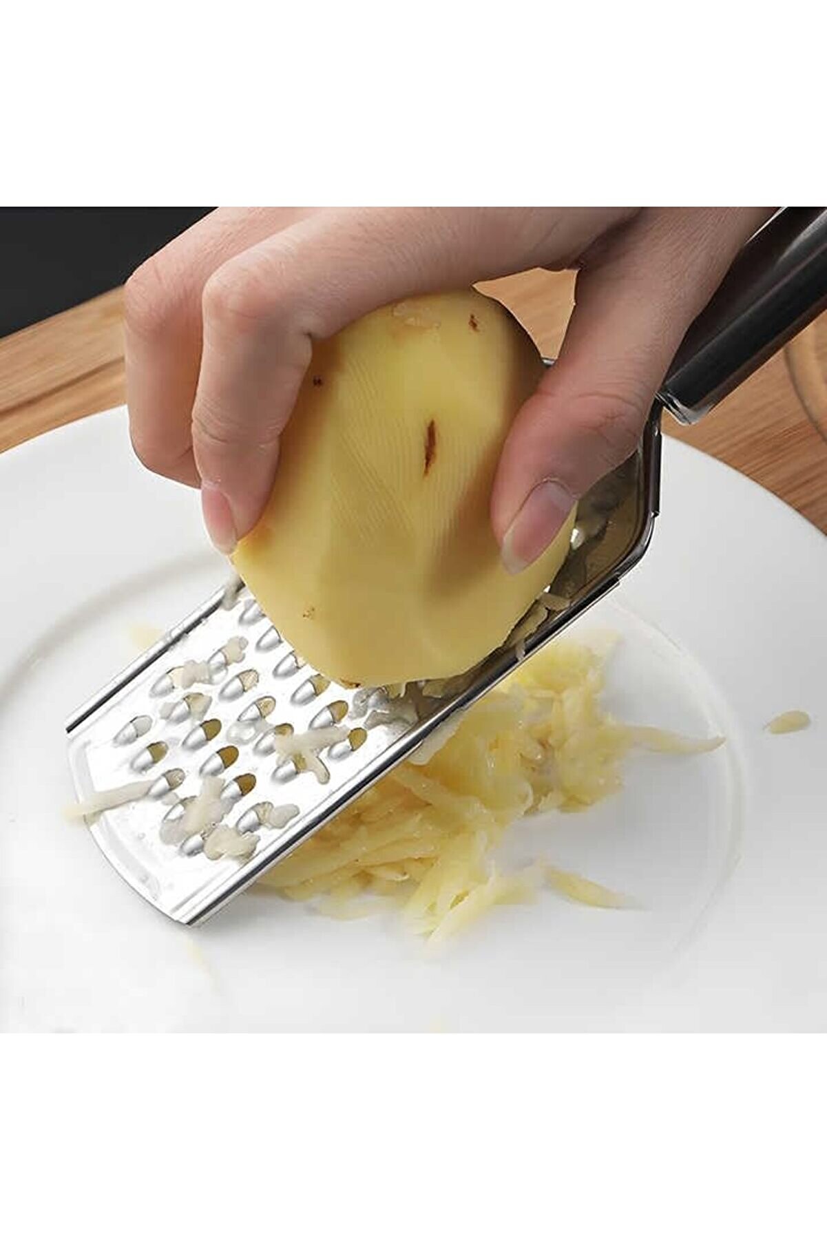 STOREMAX modashine Silikon Saplı Paslanmaz Çelik ve Peynir Rendesi, Keskin Çok Amaçlı Sebze ve Narenciye Dili