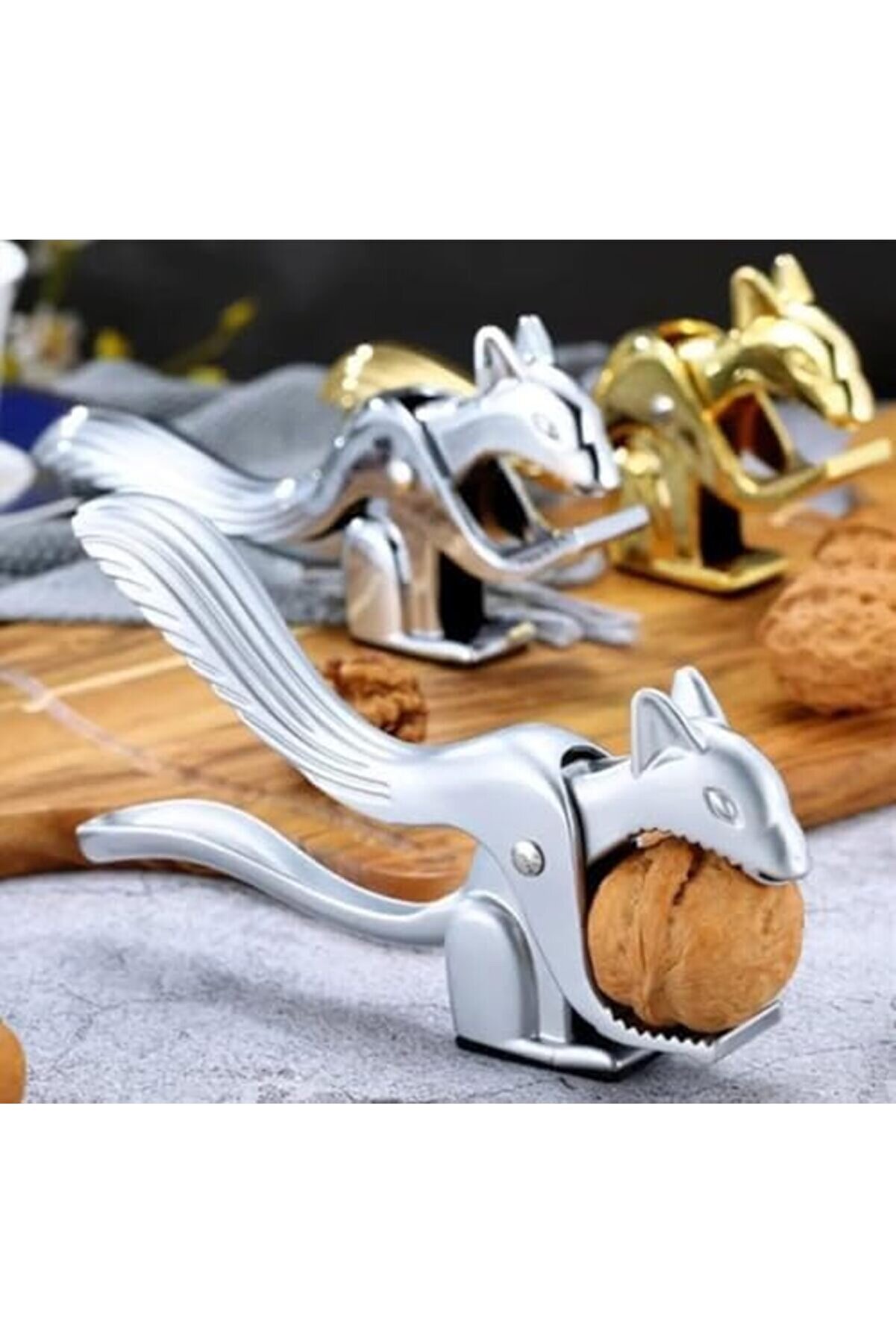 Modashi̇ne Si̇ncap Şeki̇lli̇ Metal Cevi̇z Ve Fındık Kıracağı Ergonomi̇k Kaymaz Tabanlı Dayanıklı Prati̇k Ku