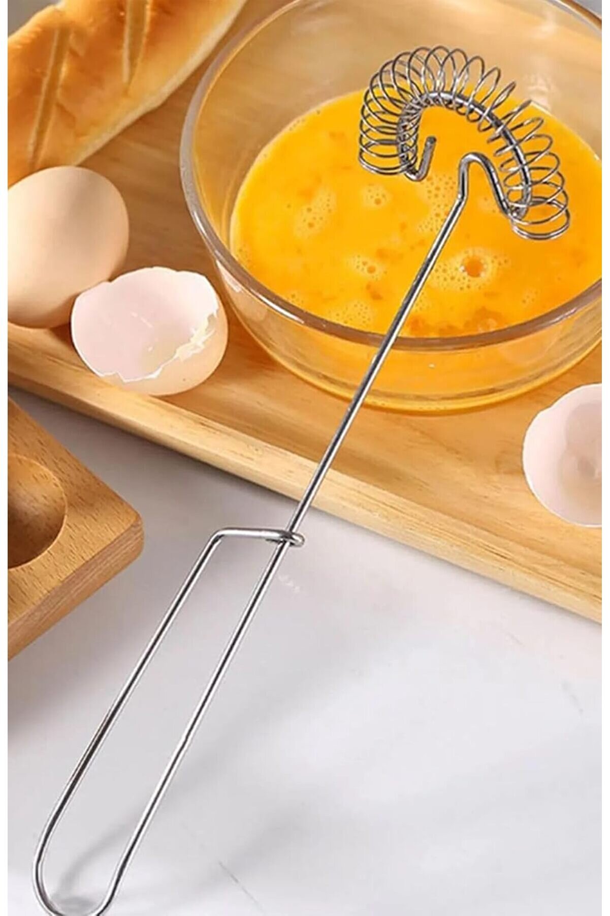 STOREMAX pltnstoreshop Yaylı Yumurta Çırpıcı Metal Mikser Krem ve Sos Karıştırıcı Pratik Mutfak Aparatı pltns