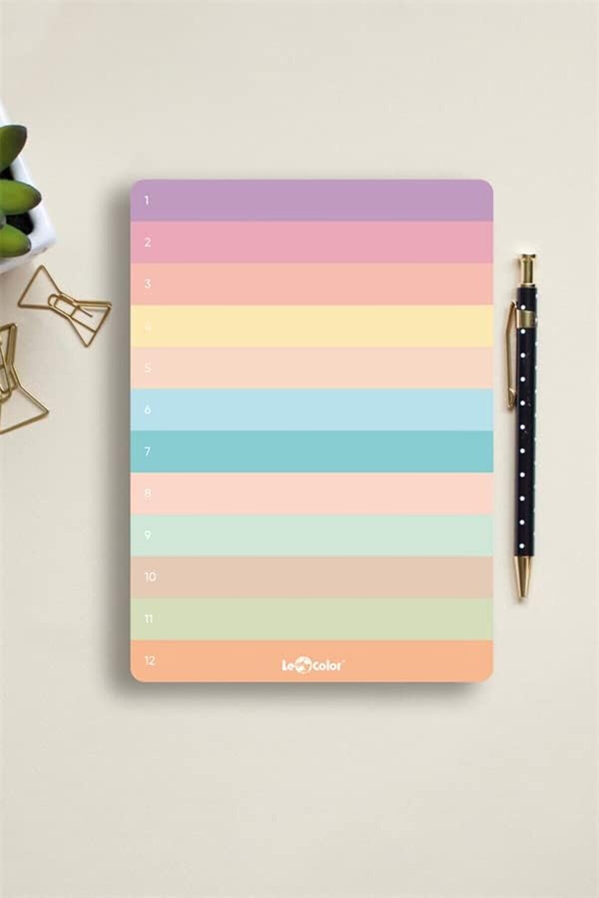 Modashi̇ne Numaralı Planlayıcı Blok Pastel Modascope 1014773