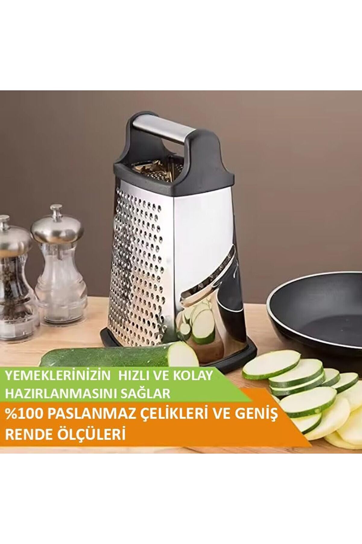 Modashi̇ne Paslanmaz Çeli̇k 4 Taraflı Çok İşlevli̇ Rende (Di̇li̇mleyi̇ci̇) Modascope 1014773