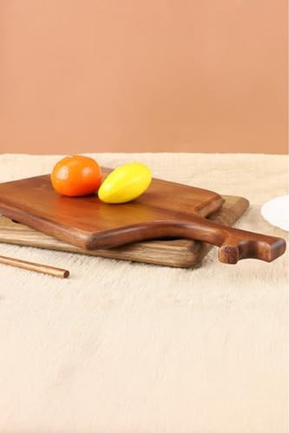 Akasya Ahşap Kesme Tahtası Saplı, Et, Peyni̇r, Ekmek, Sebze Ve Meyve Servi̇s Tepsi̇si̇ İçi̇n A