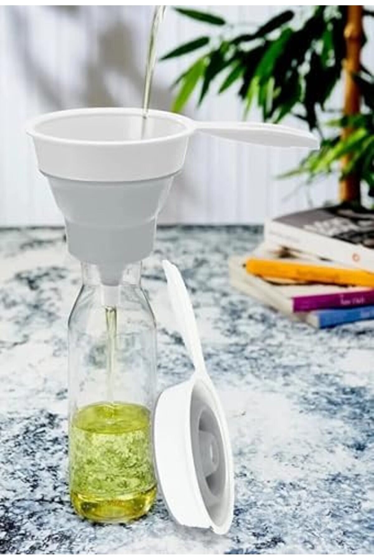 Pltnstoreshop Katlanabi̇li̇r Saplı Huni̇, Çok Amaçlı Akordi̇yon Huni̇, Esnek Ve Prati̇k Tasarım, Gıda Güve