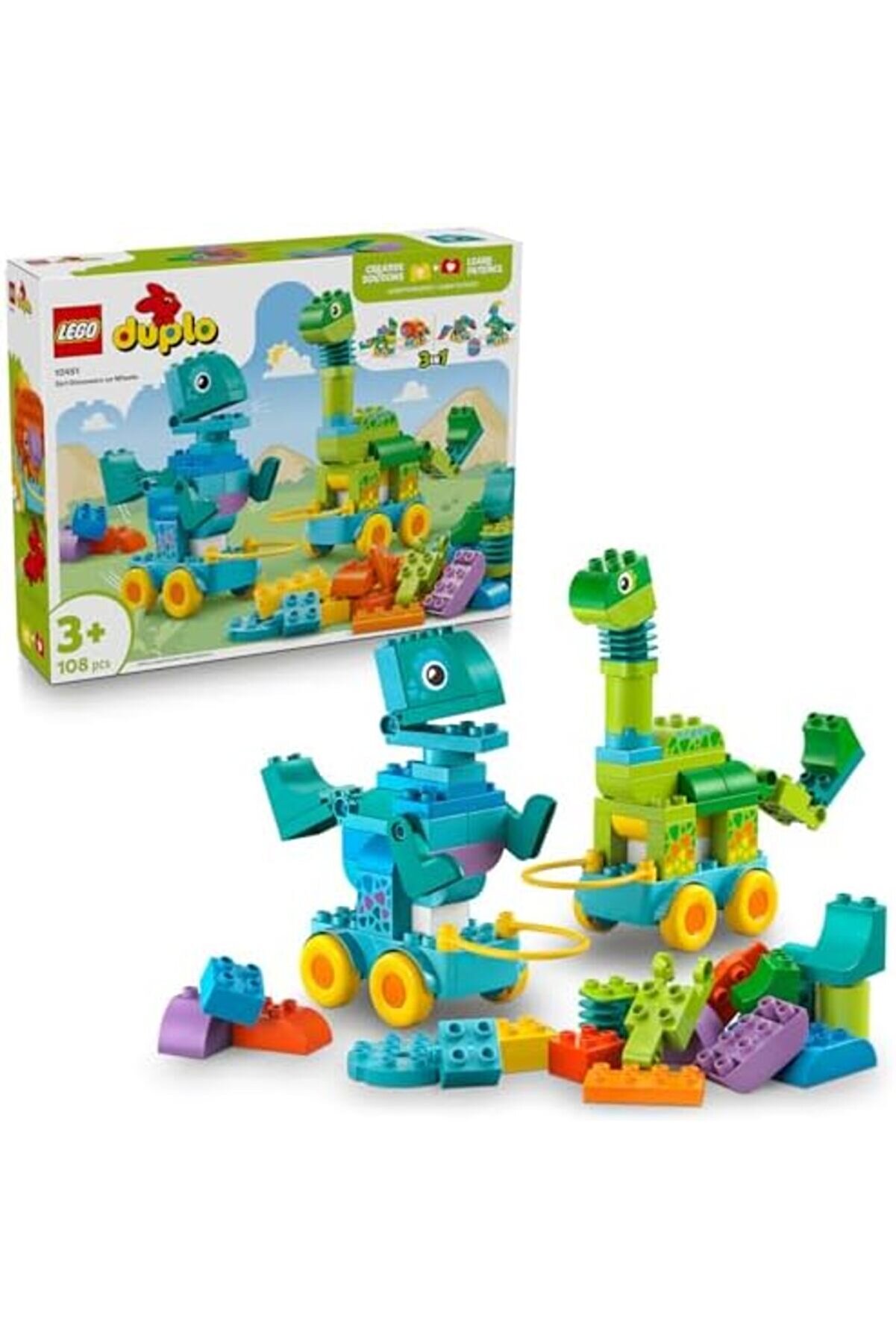 Modashi̇ne Kasabası 3&rsquo;&Uuml; 1 Arada Tekerlekli̇ Di̇nozorlar 10451 - Di̇nozor Seven 3 Yaş Ve &Uuml;zeri̇ &Ccedil;ocuklar İ