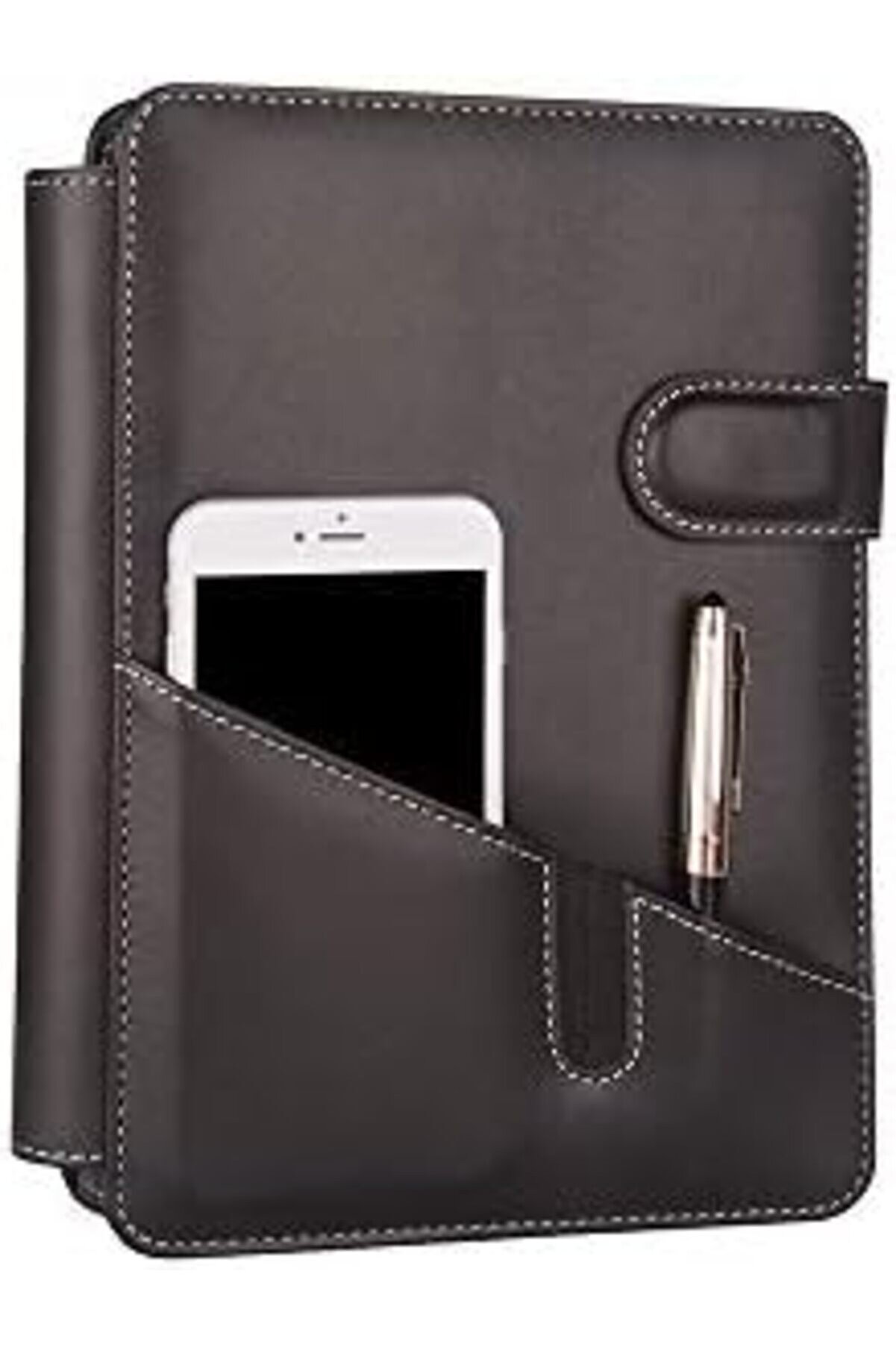 Mrtshoppng 5281 Ajanda Tari̇hsi̇z Çi̇zgi̇li̇ 17X24 Ajanda Defter 160 Yaprak Ivory Kağıt Deri̇ Telefon Kılı
