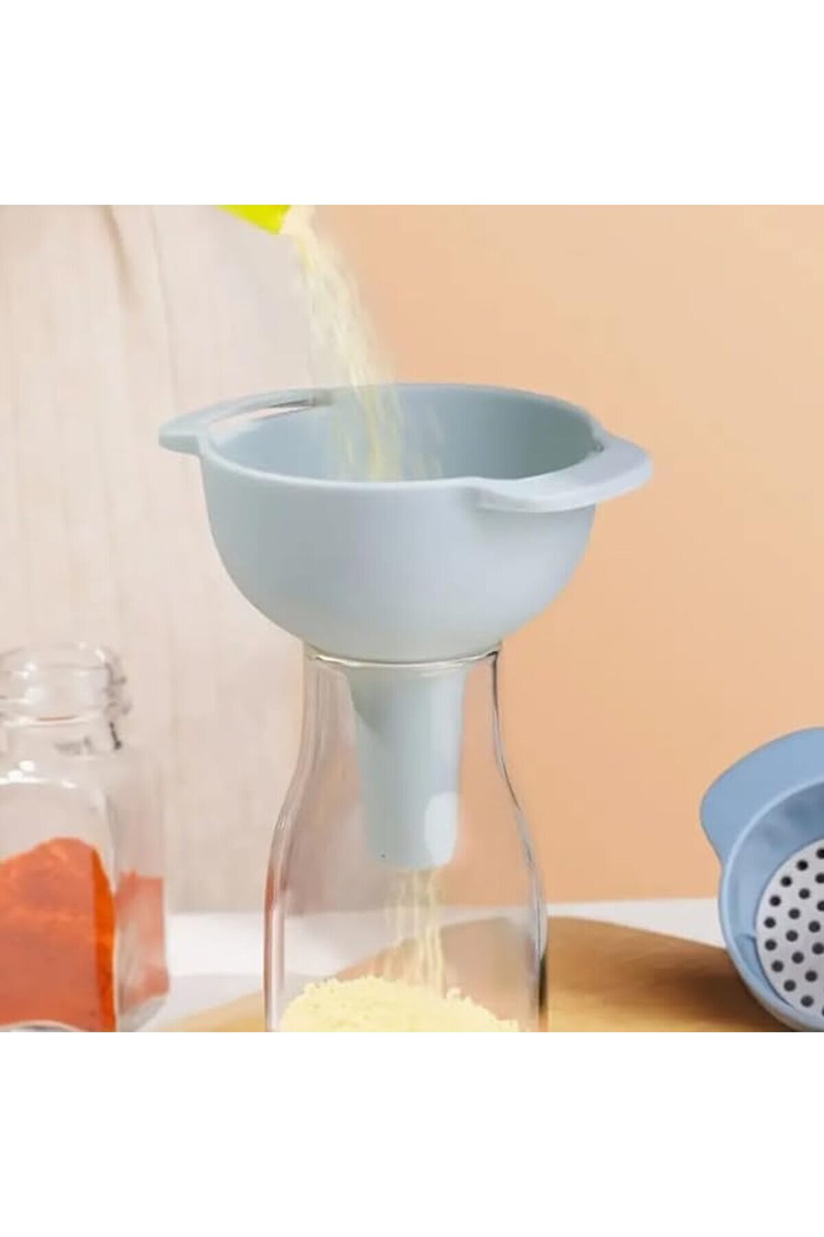 4 Parça Süzgeçli̇ Sıvı Aktarma Aparatı Sıvı Yağ Baharat Bakli̇yat Doldurma Aktarma 1175713