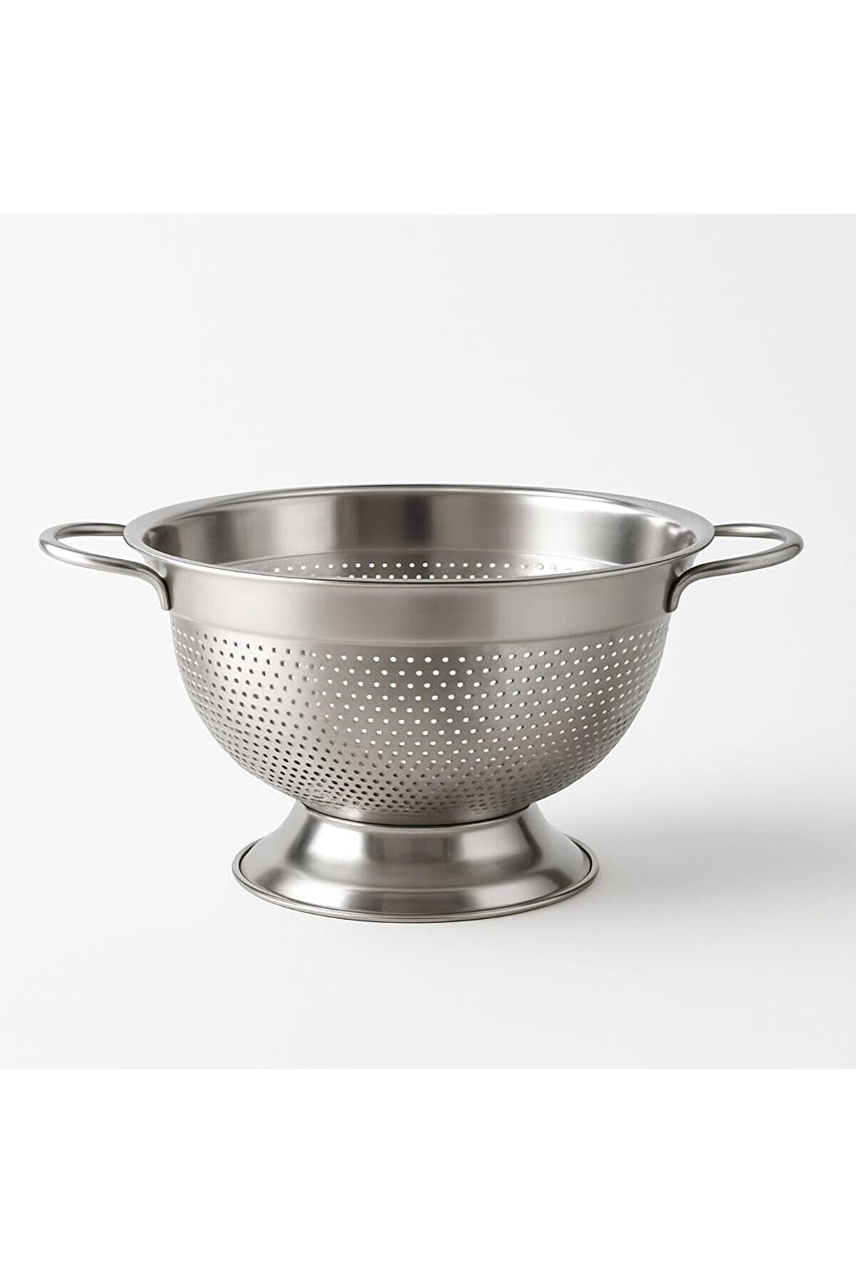 STOREMAX 304 Paslanmaz Çelik Süzgeç - Kulplu & Ayaklı Tasarım | Makarna, Sebze ve Meyve Yıkama Kabı - Delikli
