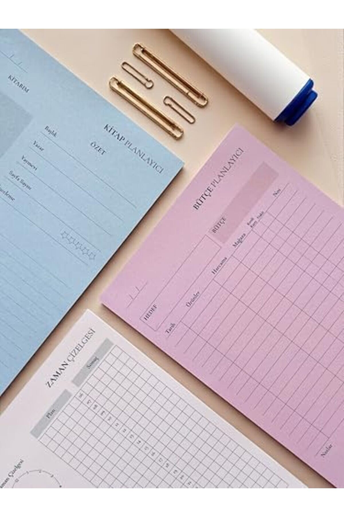 Mrtshoppng Tanıtım Tari̇hsi̇z Masaüstü Planlayıcı Set, 10 Farklı Planlama, 80 Yaprak (Yapılacaklar ) M