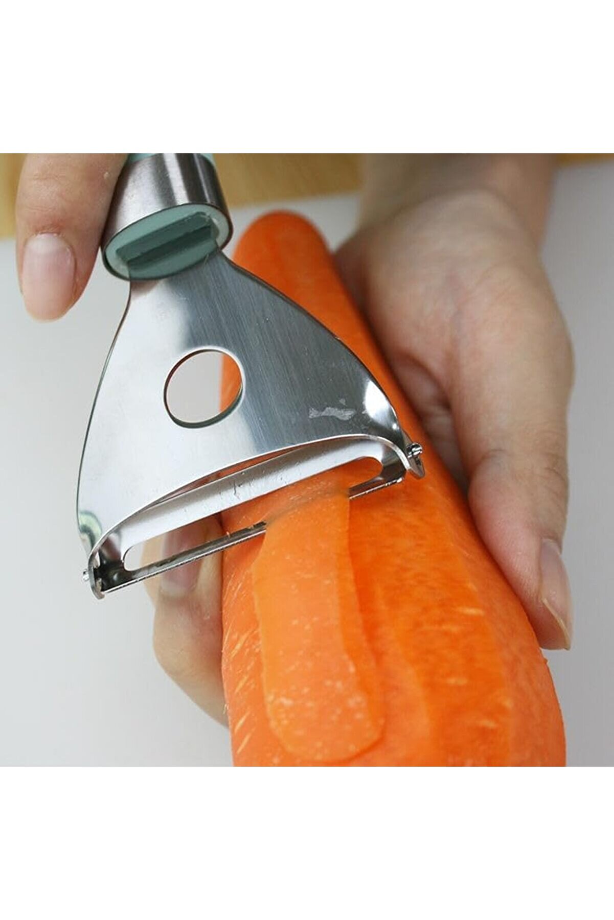 Modashi̇ne Ahşap Saplı &Ccedil;ok Fonksi̇yonlu Paslanmaz &Ccedil;eli̇k Patates Soyucu Meyve Sebze Soyucu, Prati̇k Elma