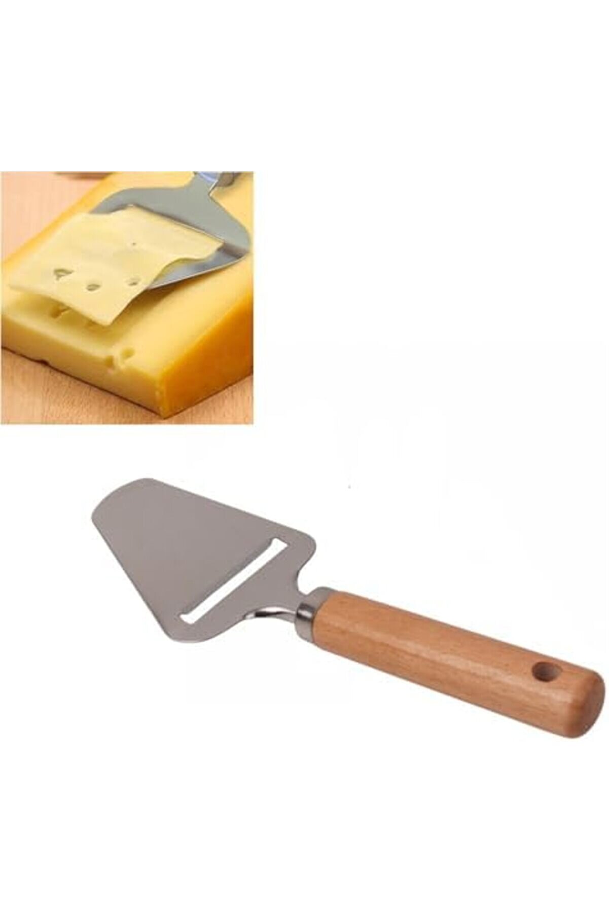 Paslanmaz Çeli̇k Ahşap Saplı Peyni̇r Spatulası | Ahşap Saplı Peyni̇r Rendesi̇ – Şık Ve Fonksi̇yonel Sunum