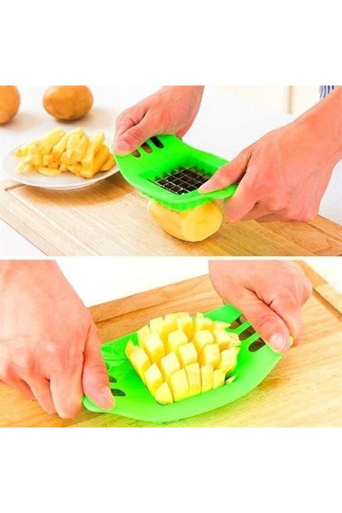 STOREMAX modashine Outlet Kare Dizayn Pratik Patates Dilimeme Aleti Aparatı Bıçağı modascope 1014773
